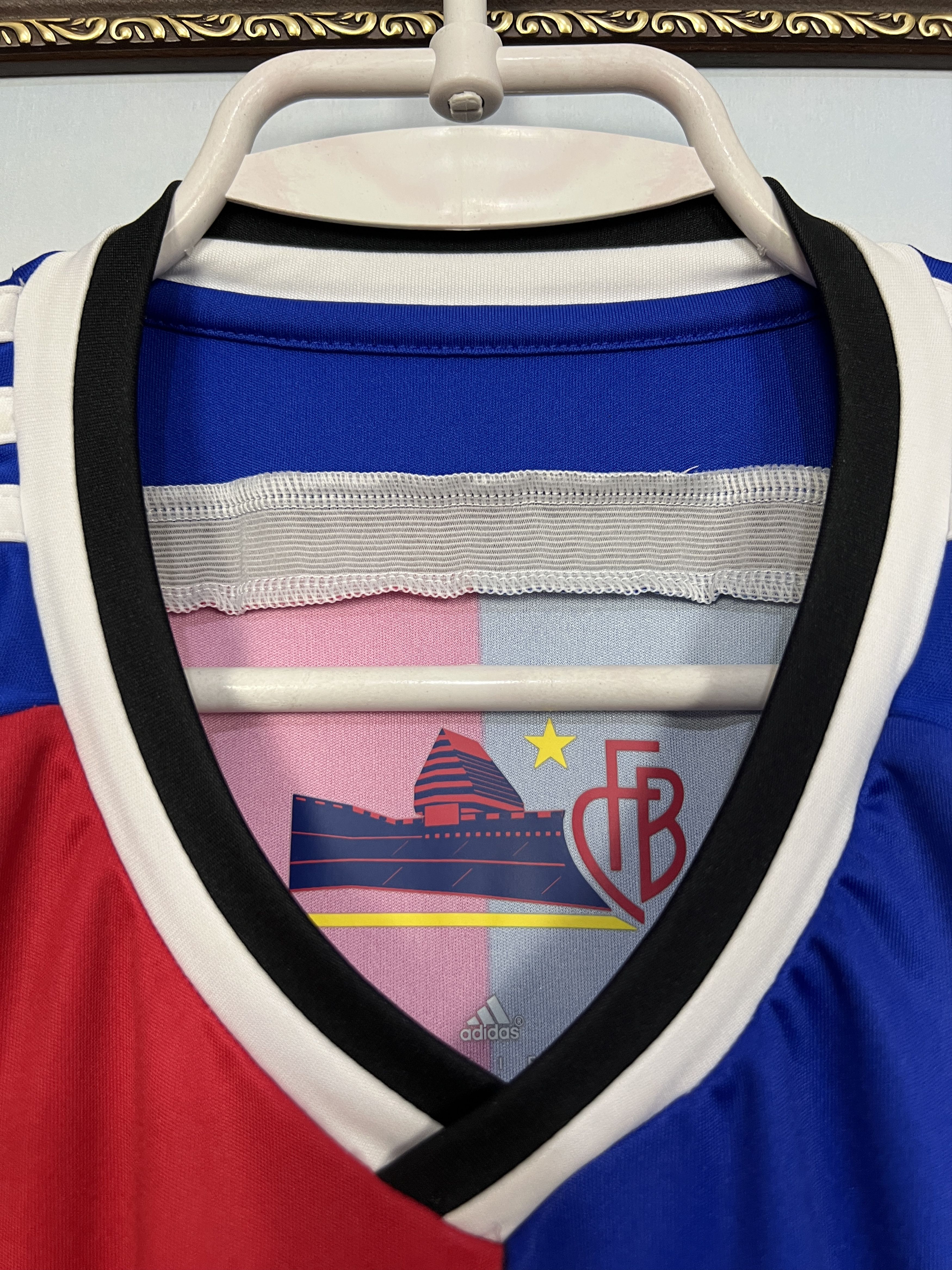 Adidas Basel 1893 football shirt Soccer Player Issue Long Sleeve Size US L / EU 52-54 / 3 - 6 Thumbnail