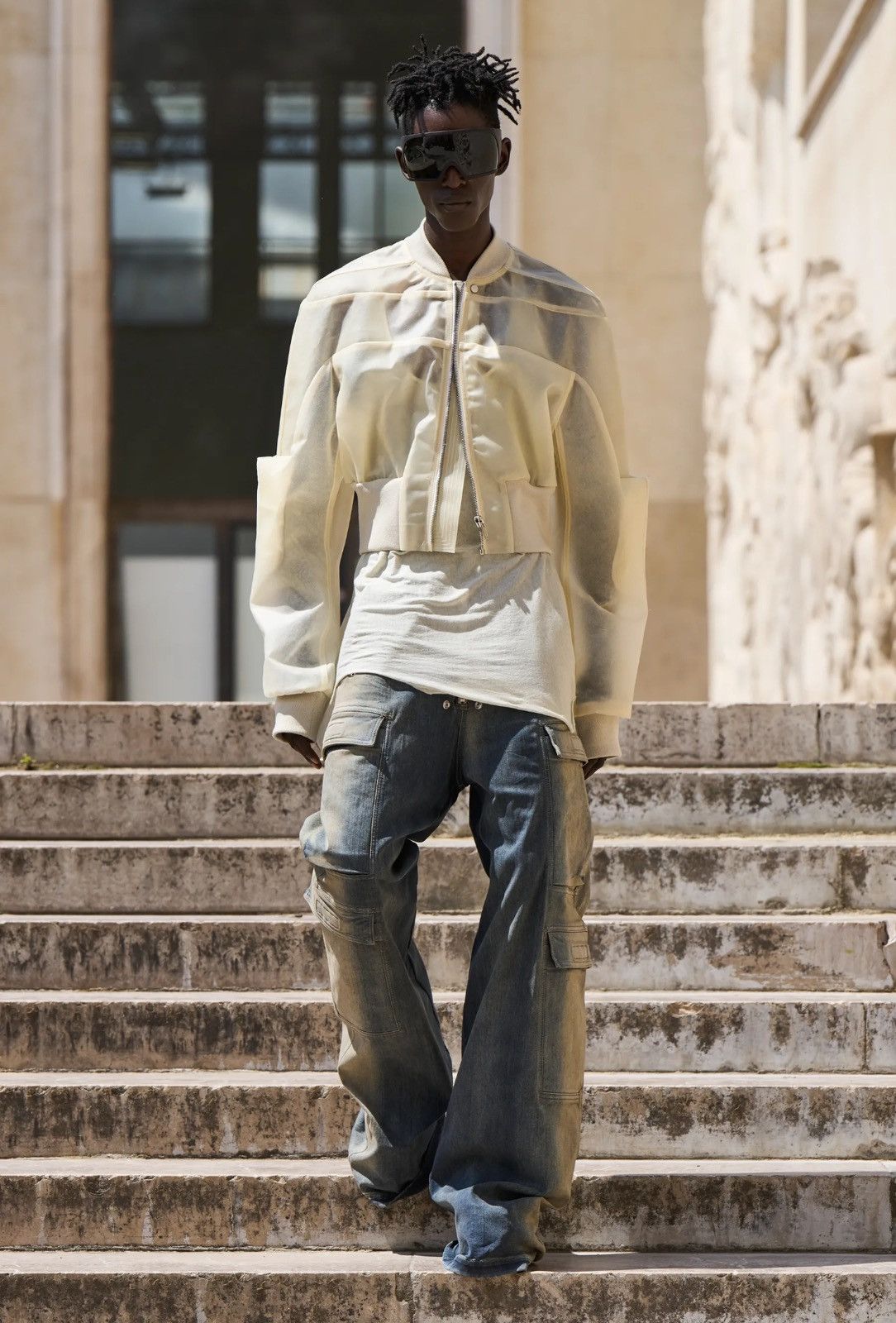 Rick Owens Rick owens SS23 edfu Girdered Leather Bomber Jacket Size US M / EU 48-50 / 2 - 8 Thumbnail