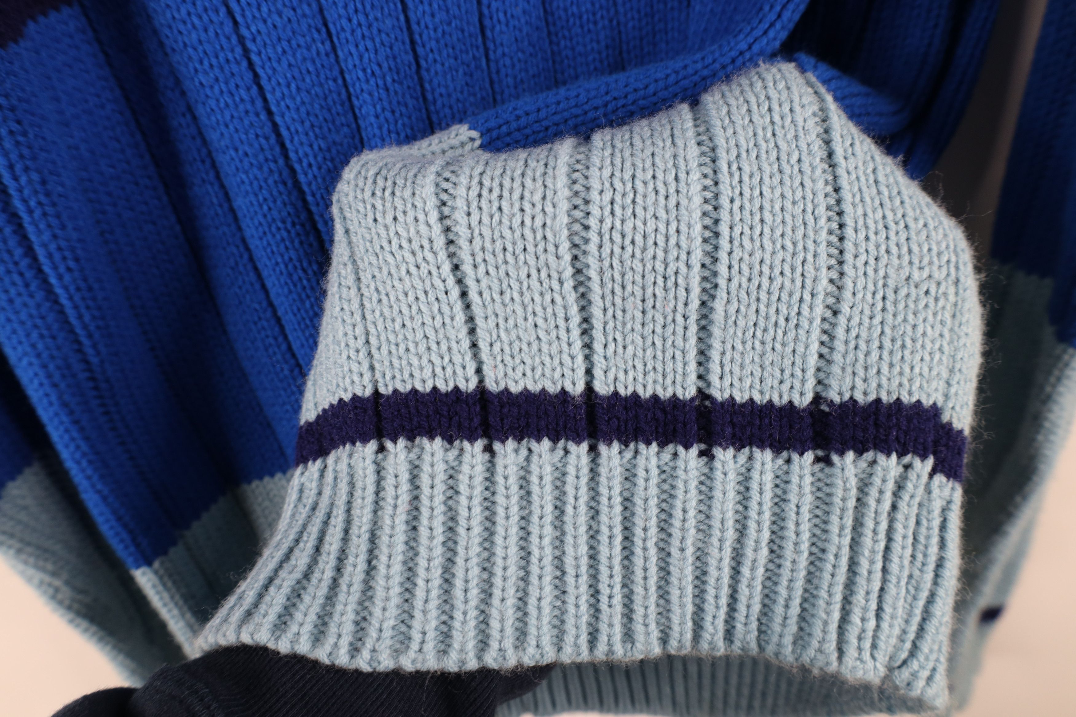 Vintage Vintage 70s Streetwear Block Ribbed Knit Crewneck Sweater Size XL / US 12-14 / IT 48-50 - 4 Thumbnail