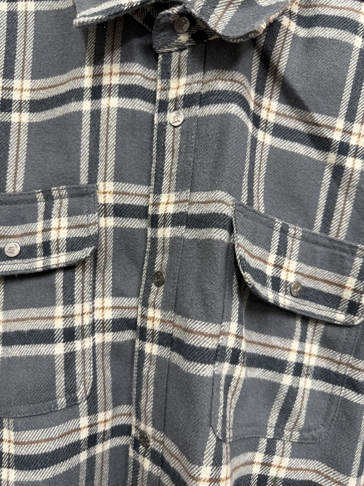 Other Fat Moose Men's Grey Plaid Casual Shirt XL Size ONE SIZE - 3 Thumbnail