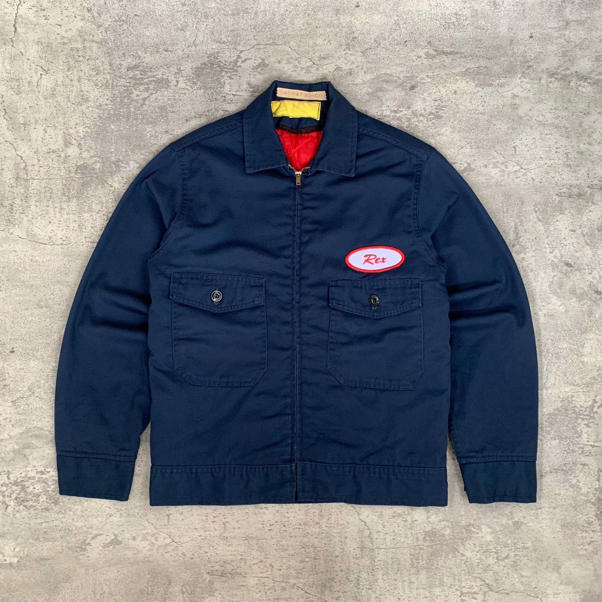 image of Kanye West x Made In USA Vintage Mechanic Work Jacket in Navy, Men's (Size Medium)