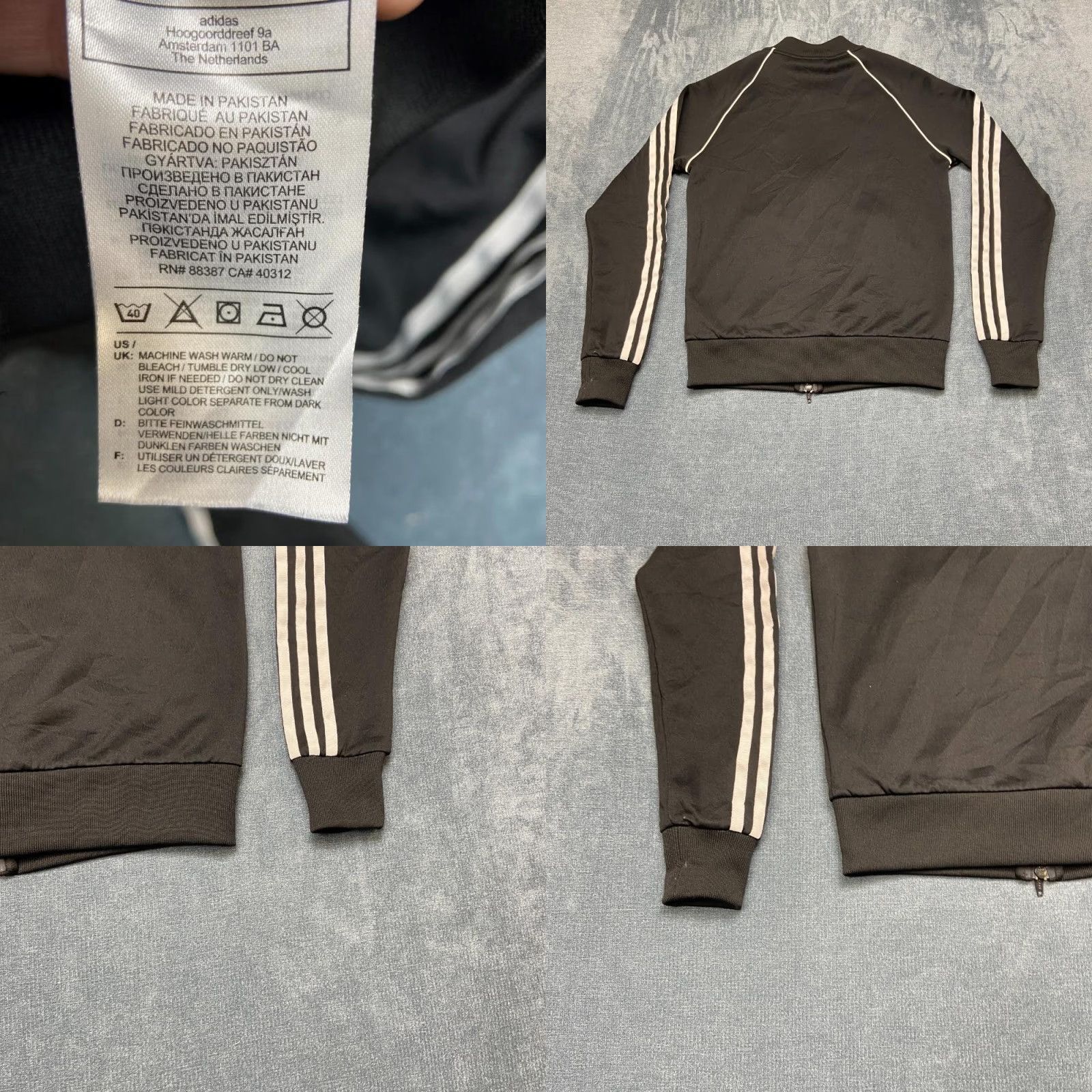 Adidas Adidas Track Jacket Mens XS Black 3 Stripes Sports Logo Full Zip SST Classics Size US XS / EU 42 / 0 - 8 Thumbnail