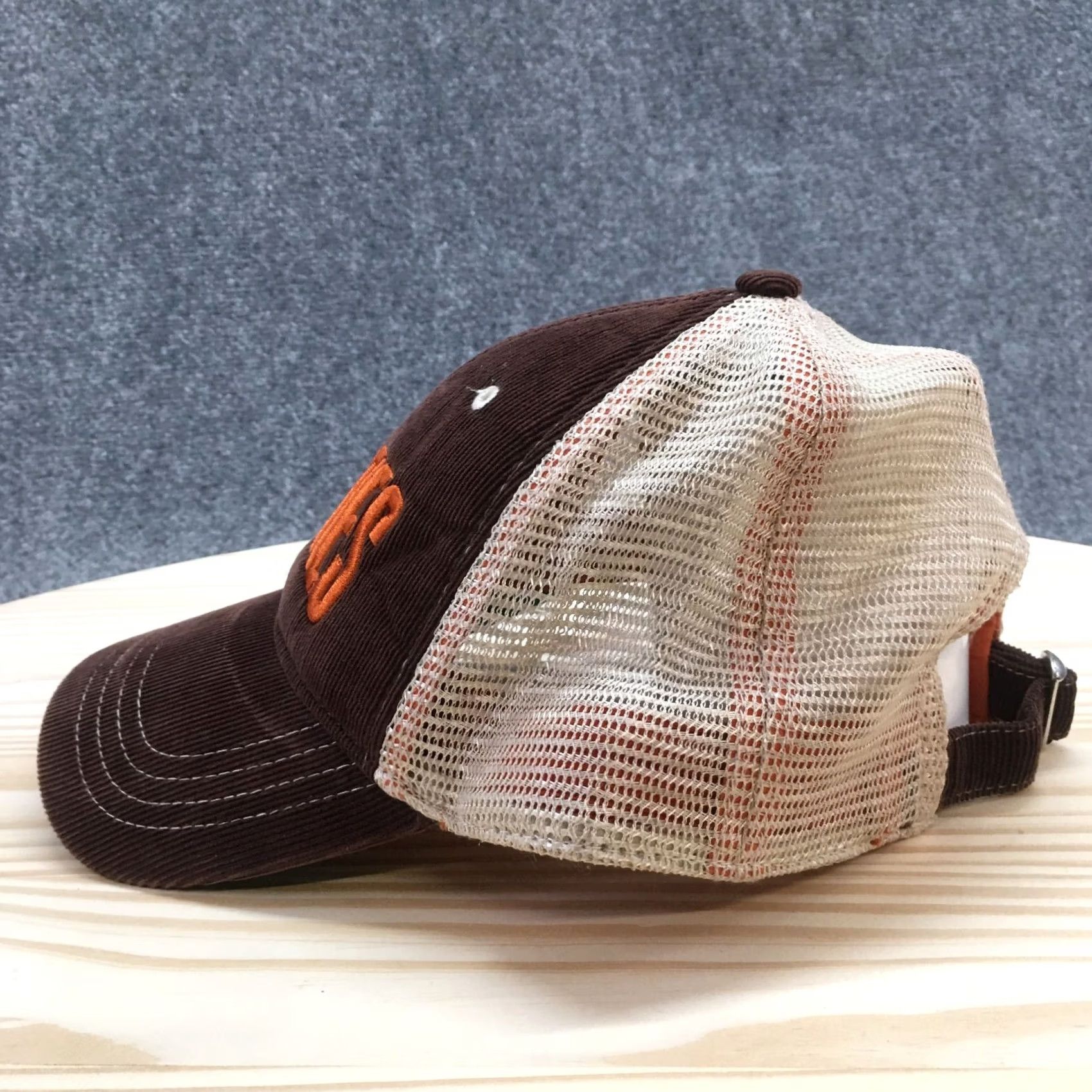 Logo 7 Wheaties Trucker Hat Mens Brown One Size Embroidered Logo Corduroy Curved Brim Size ONE SIZE - 4 Thumbnail