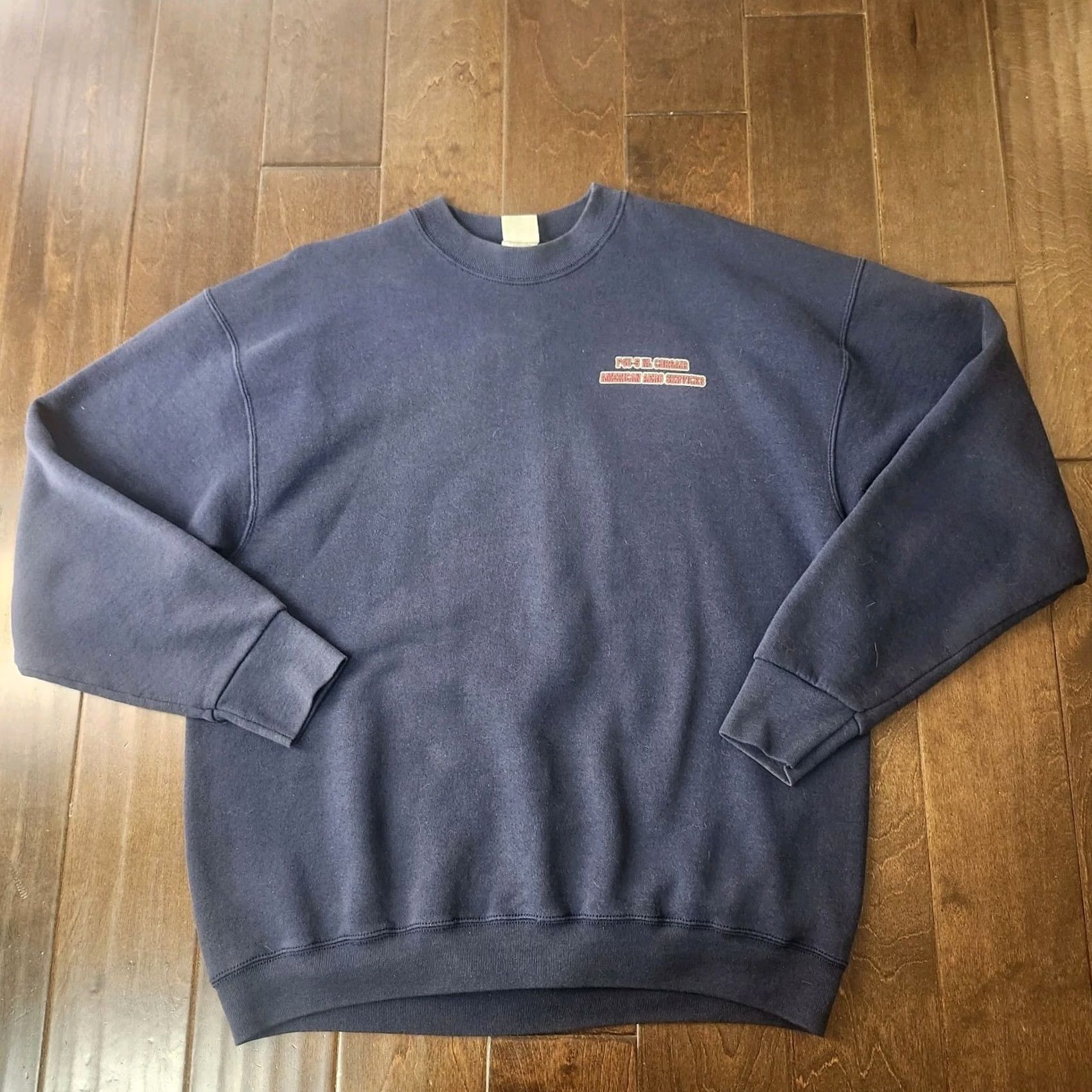 Fruit Of The Loom F4U Corsair Sweatshirt XL Navy Graphic Print USA Planes Aircraft Mens Regular Crew Neck Cotton Blend Pullover Fruit of the Loom Size US XL / EU 56 / 4 - 5 Thumbnail
