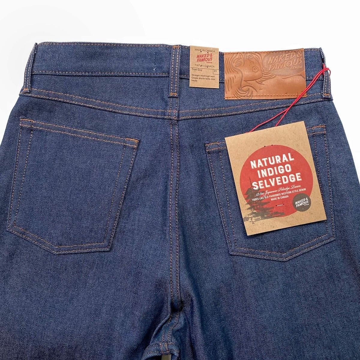 Overalls Naked & Famous Denim Indigo Taille 32 - Tissu Dobby Texturé - Occasion Bon état