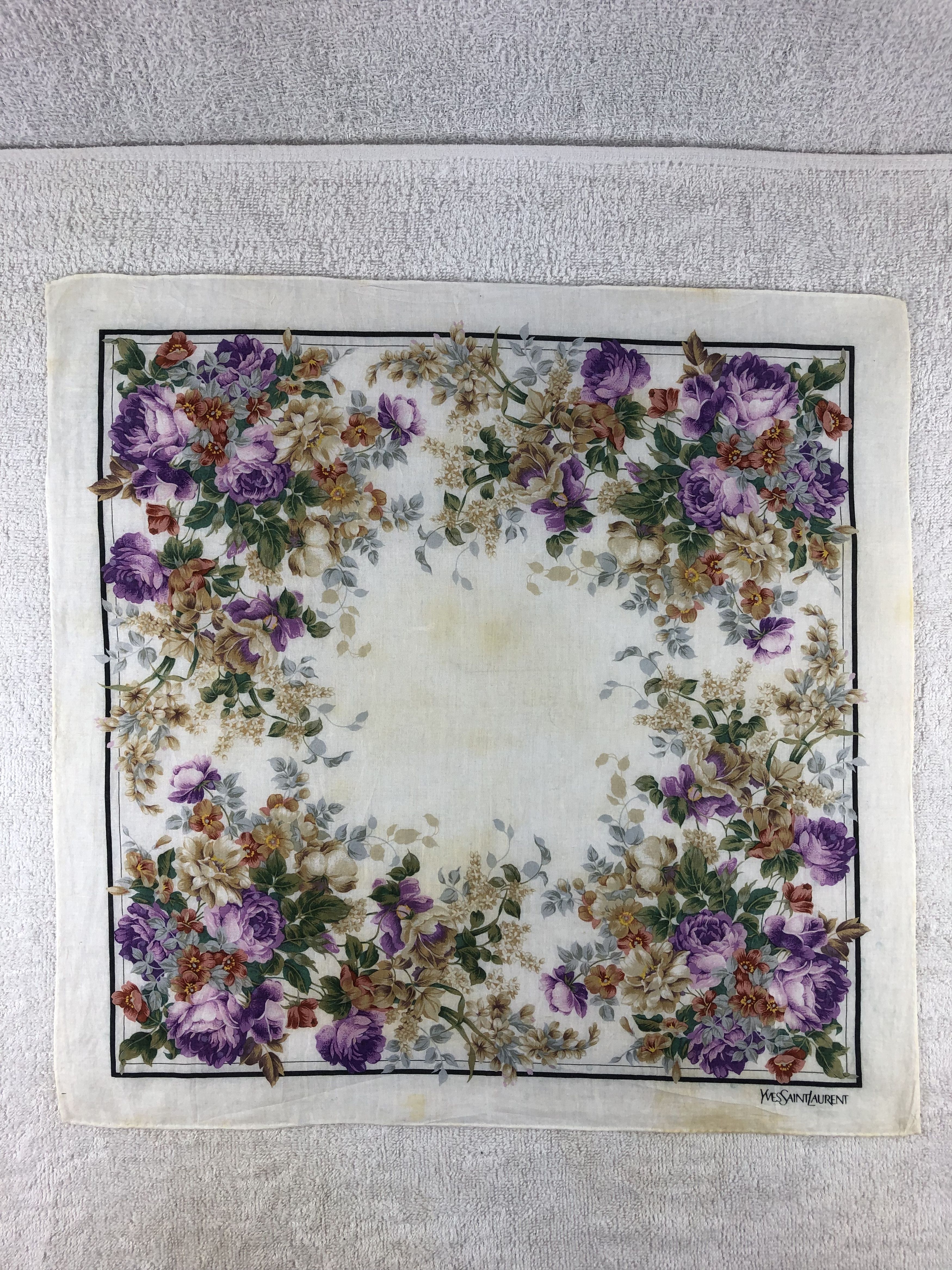 Vintage × Yves Saint Laurent Yves Saint Laurent Handkerchief / Bandana / Neckerchief Size ONE SIZE - 3 Thumbnail