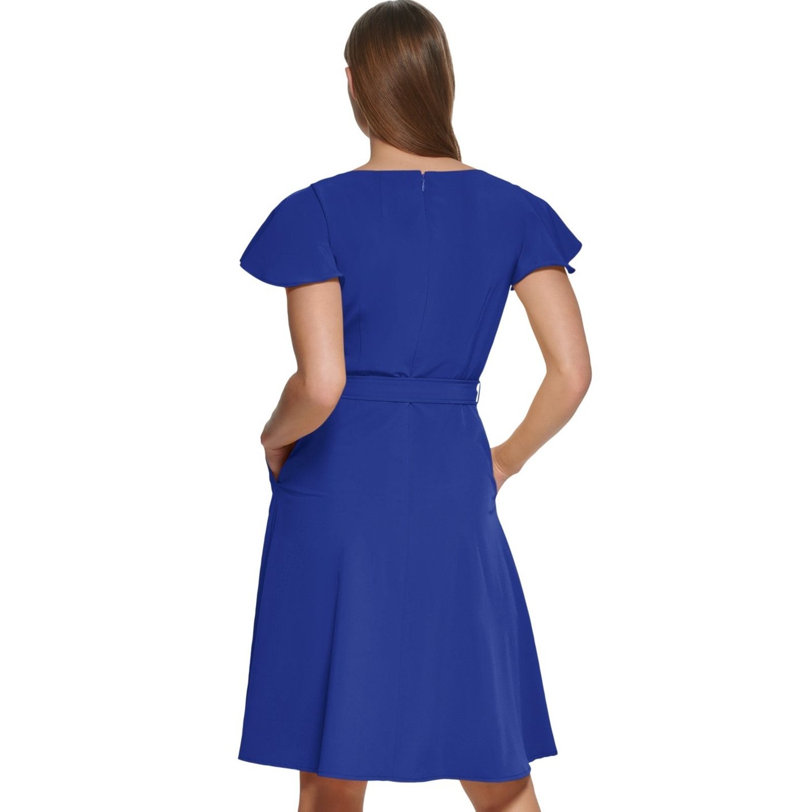 Calvin Klein Calvin Klein Women's Flutter-Sleeve Tie-Waist Dress, Size 2 Size XS / US 0-2 / IT 36-38 - 4 Thumbnail