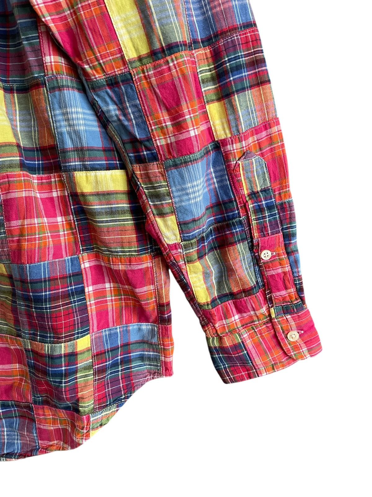 Polo Ralph Lauren Rare Design Vintage Polo Ralph Lauren Patchwork Shirt 1990s Size US XL / EU 56 / 4 - 6 Thumbnail