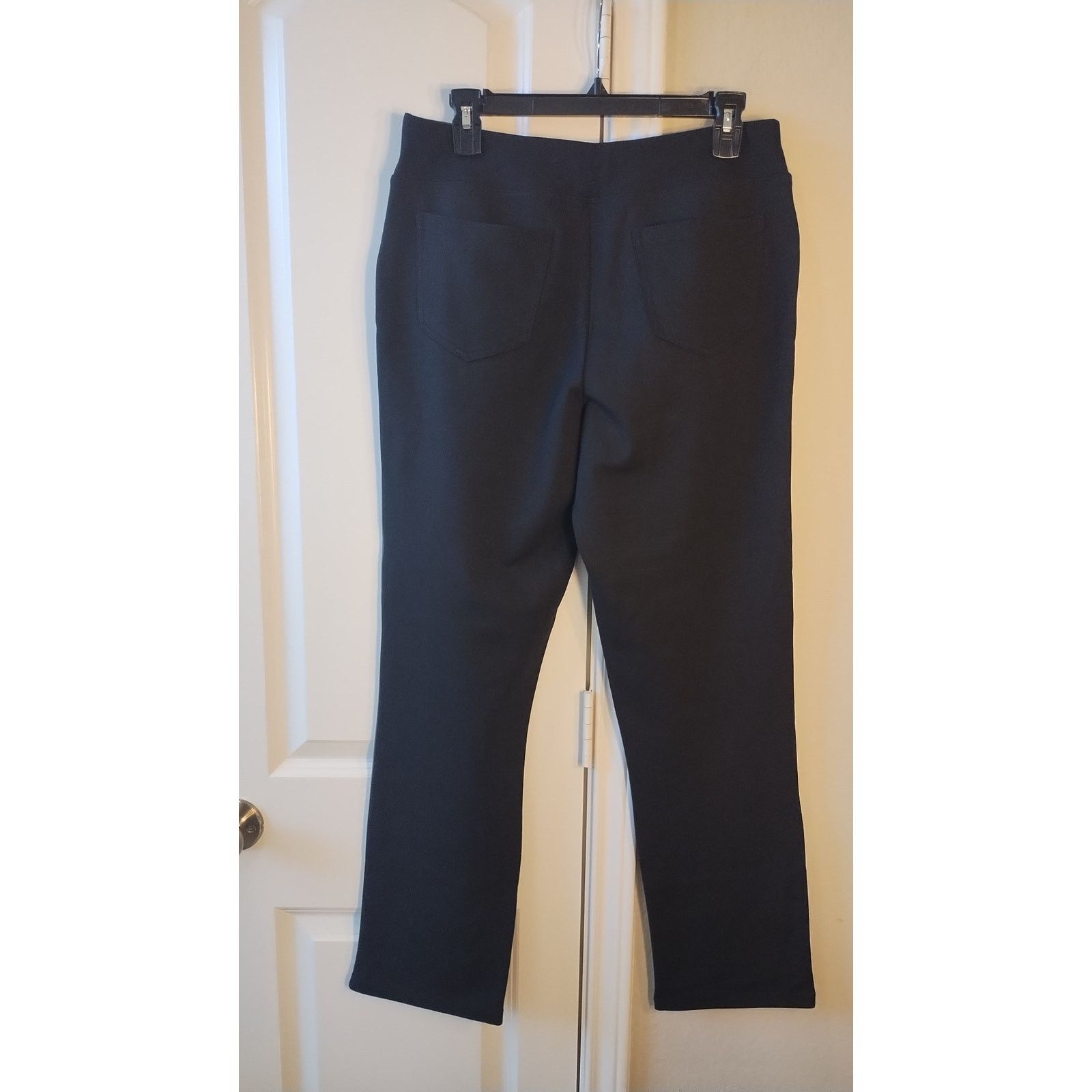 Other Belle Kim Gravel Faux Leather Black Pants Women Sz12 Size 34" / US 12 / IT 48 - 5 Thumbnail