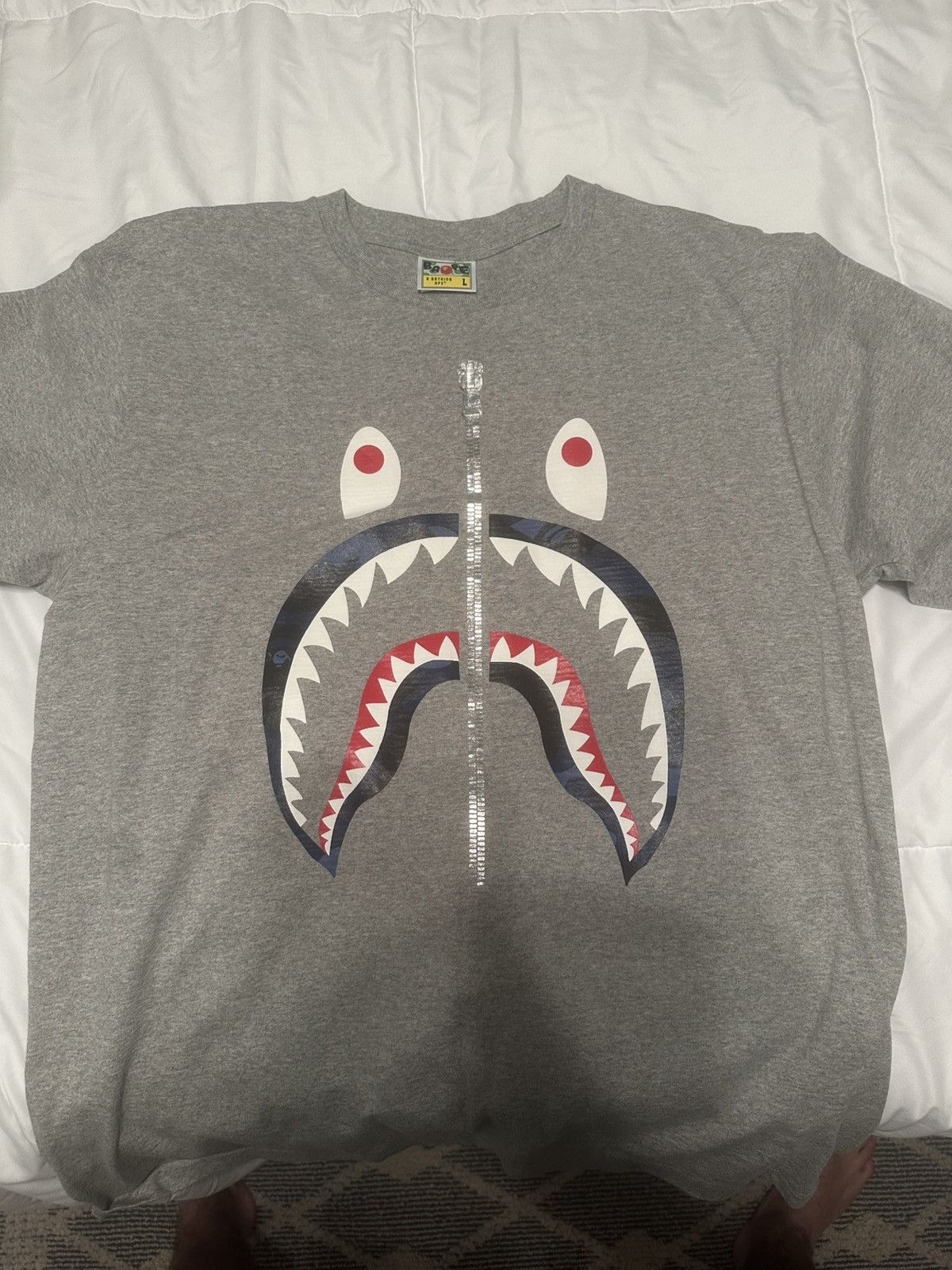 Bape Color Camo Shark Tee Size US L / EU 52-54 / 3 - 1 Thumbnail