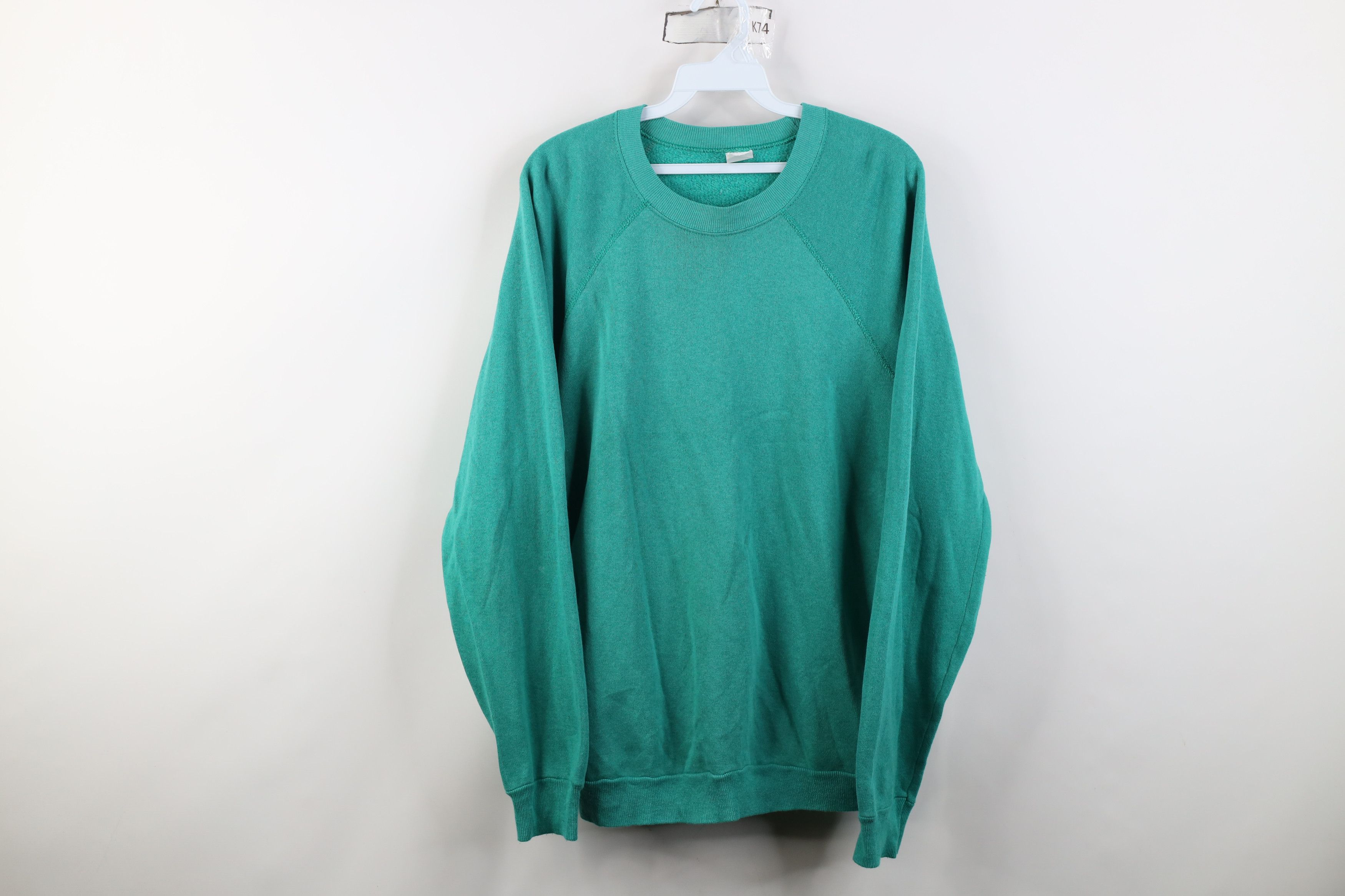 Vintage Vintage 70s 80s Streetwear Crewneck Sweatshirt Seafoam USA Size US L / EU 52-54 / 3 - 1 Thumbnail