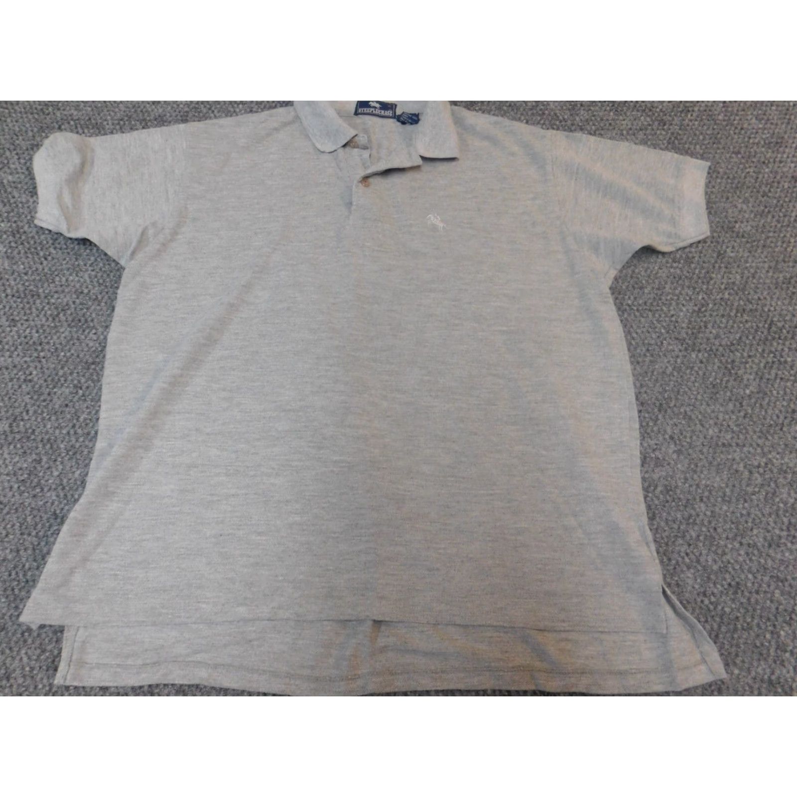 Vintage Vintage Steeplechase Mens Polo Shirt XL gray logo classic Size US XL / EU 56 / 4 - 2 Thumbnail