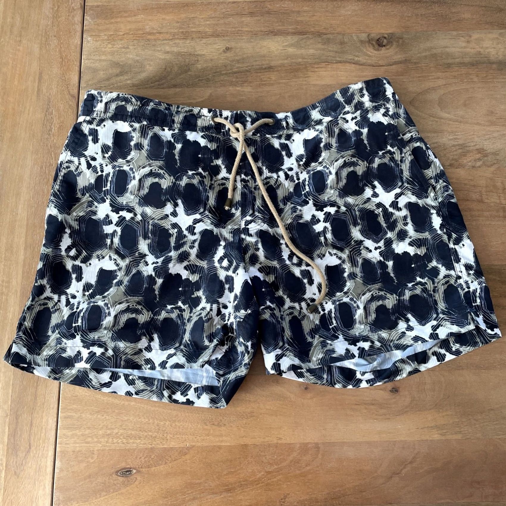 Vintage Thorsun Board Shorts Mens 36 Tie Dye Lined Swimming Trunks Pockets Drawstring Beach Surf Size US 36 / EU 52 - 2 Thumbnail