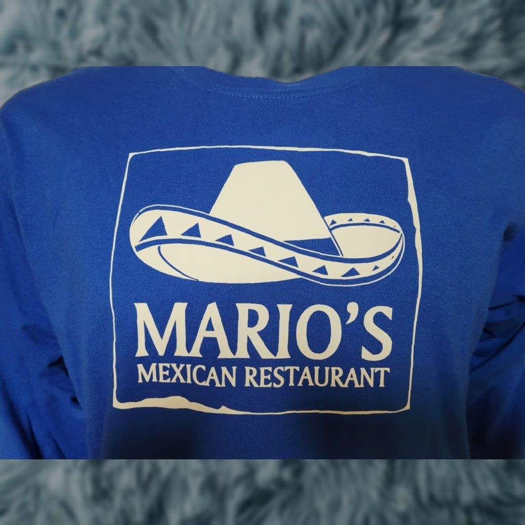 Gildan Mario's Mexican Restaurant T-Shirt Long Sleeve L Men Blue Gildan Dryblend Logo Size US L / EU 52-54 / 3 - 1 Thumbnail
