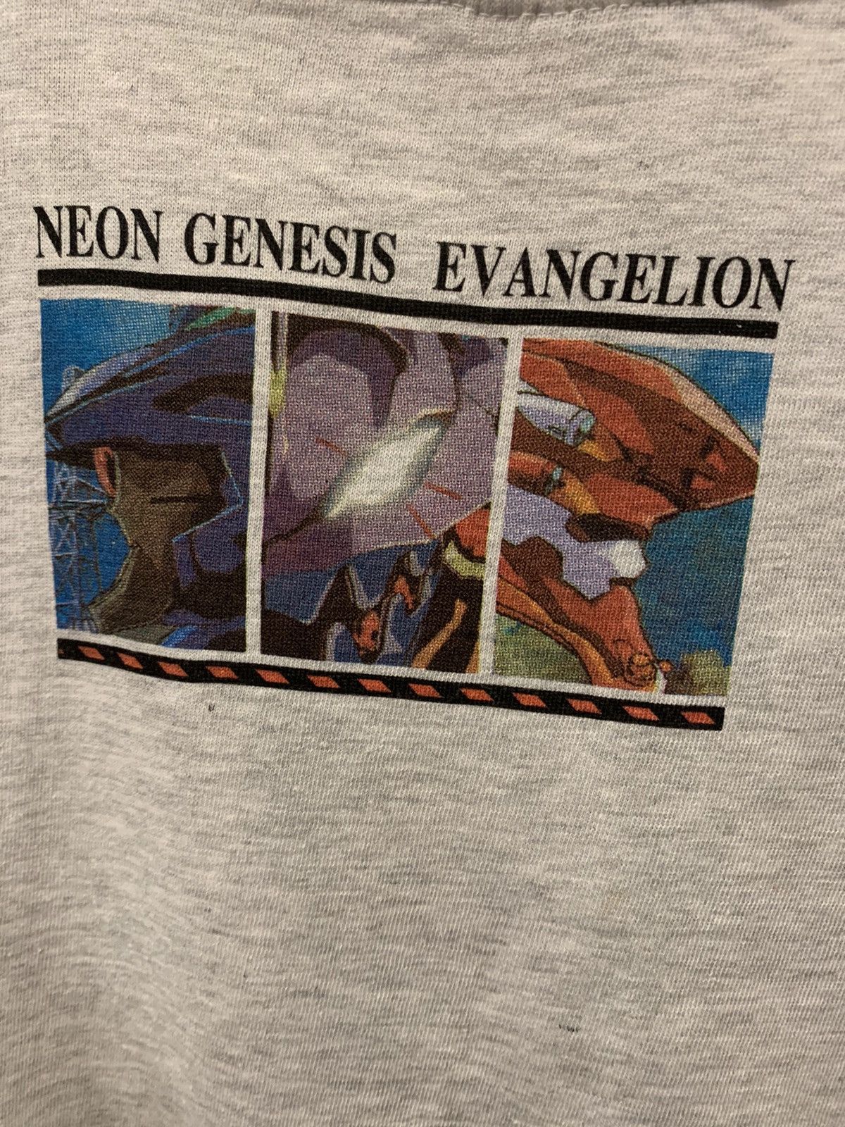 image of Anima x Movie 90’S Neon Genesis Evangelion Promo Sega Tee in Grey, Men's (Size Medium)