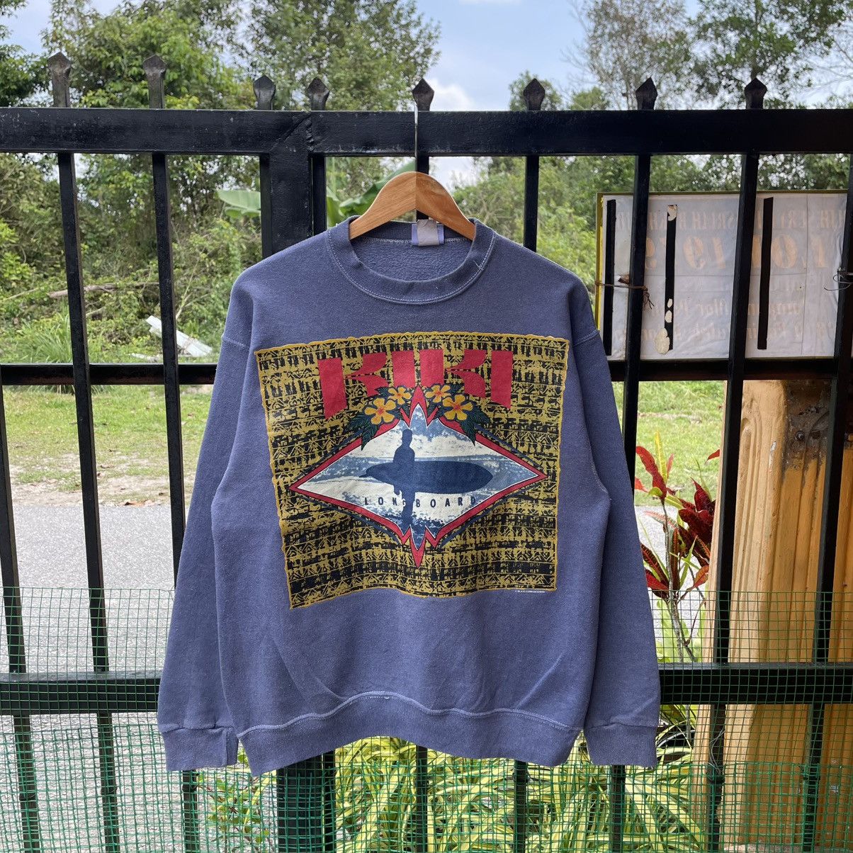 Vintage 🔥Vintage 90s Hawaii KIKI Longboard Surf Skate Sweatshirts Size US M / EU 48-50 / 2 - 1 Thumbnail