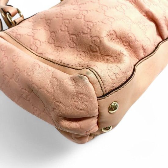 Gucci Gucci - Shima Abbey Pink Handbag Leather Shoulder Bag Rose Size ONE SIZE - 4 Thumbnail