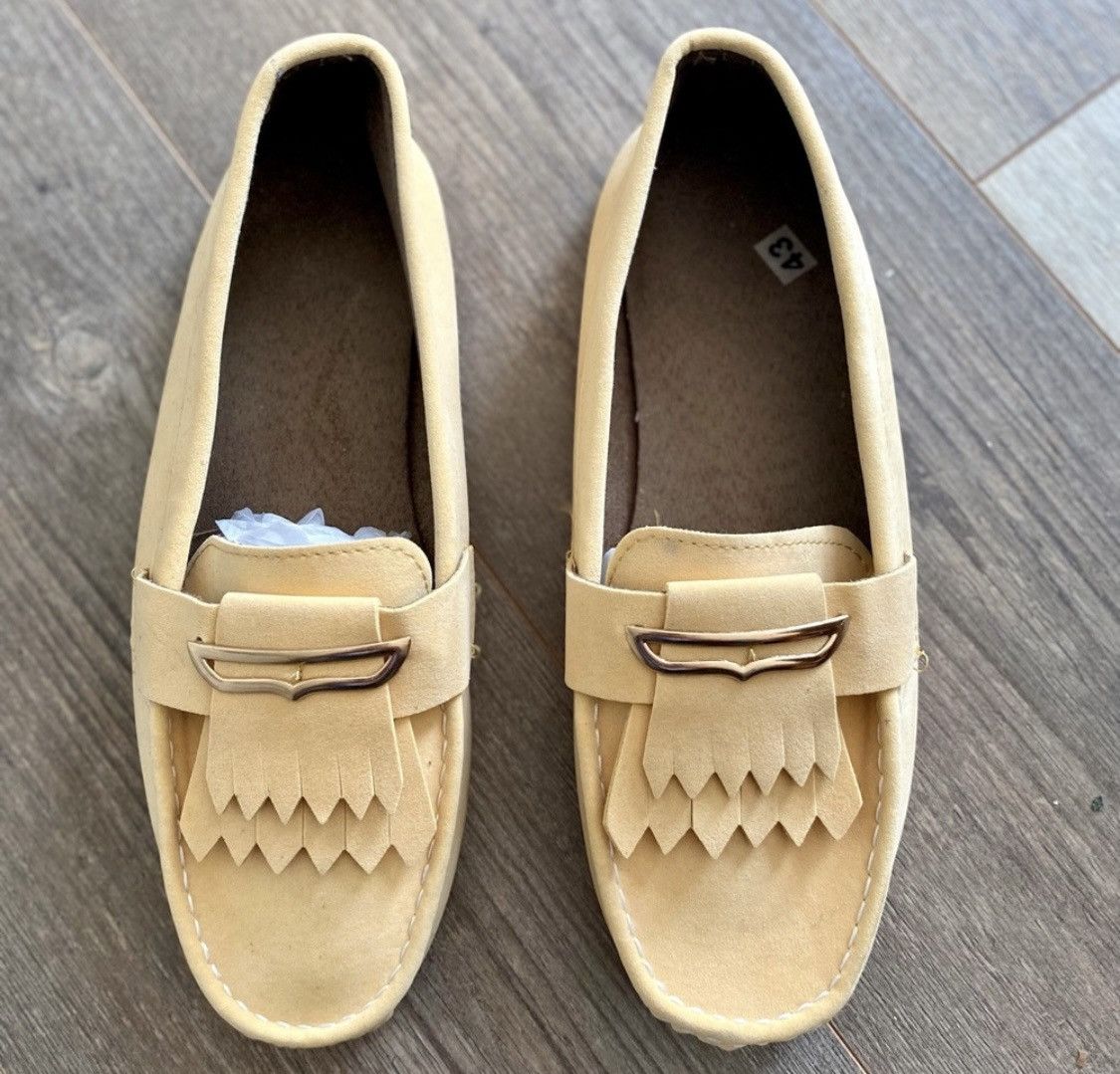 Other YELLOW SUEDE LOAFERS FLATS SLIPON SHOES Size US 11 / IT 41 - 2 Thumbnail