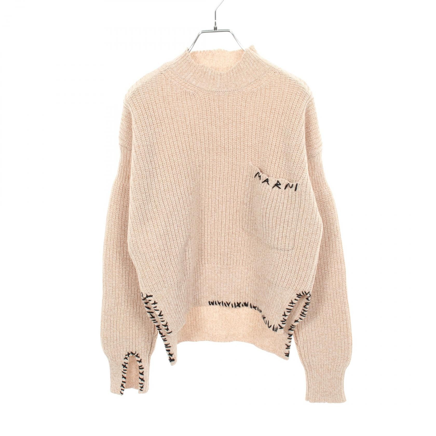 Marni Marni Marni Wool High Neck Knit Top Textile Tops DVMD0201Q0 DUTY FREE for USA Size ONE SIZE - 1 Thumbnail