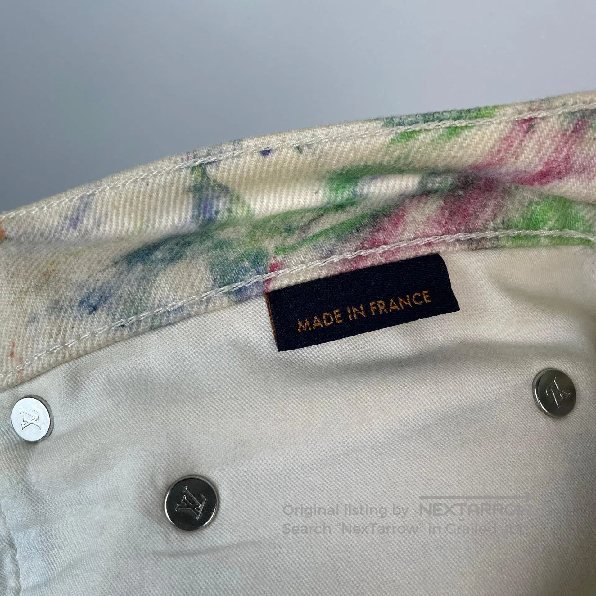 Louis Vuitton Louis Vuitton Colorful Crayon Print Full Length Jeans| Size US 28 / EU 44 - 5 Thumbnail