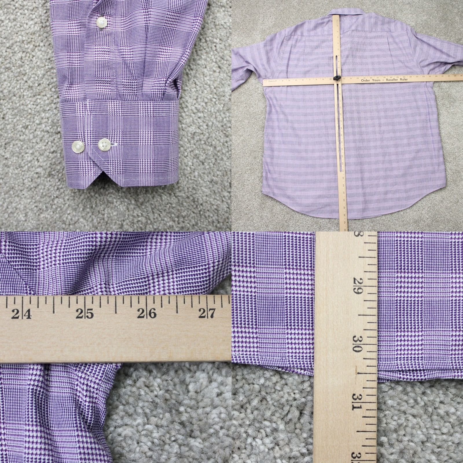 Tommy Bahama Tommy Bahama Shirt Mens 17 36/37 Purple 100% Cotton Long Sleeve Button Down Size US XL / EU 56 / 4 - 8 Thumbnail