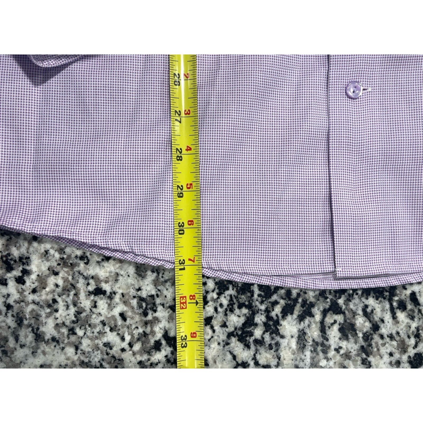 Eton Etón Classic Fit Dress Shirt 16.5 42 Light Purple Button Up Cotton Mens Size 42R - 2 Thumbnail
