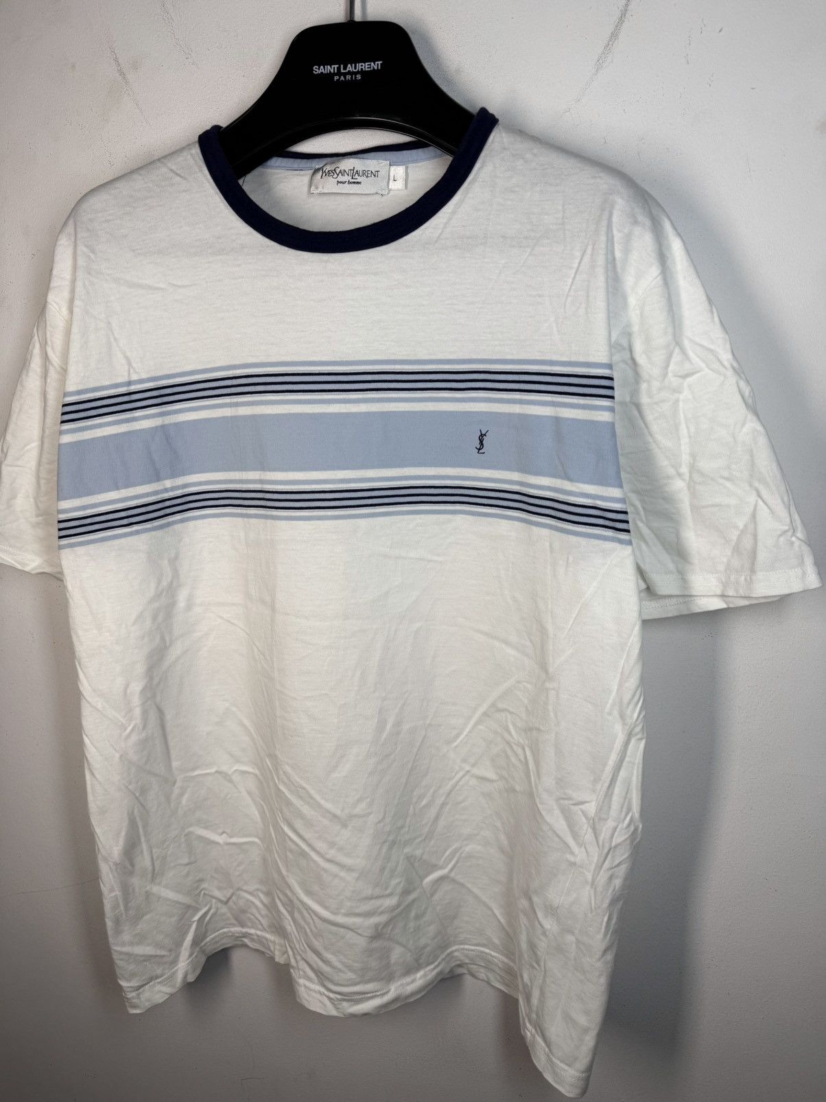 Yves Saint Laurent White YSL T-shirt Yves Saint Laurent Shirt Vintage Size US M / EU 48-50 / 2 - 8 Thumbnail
