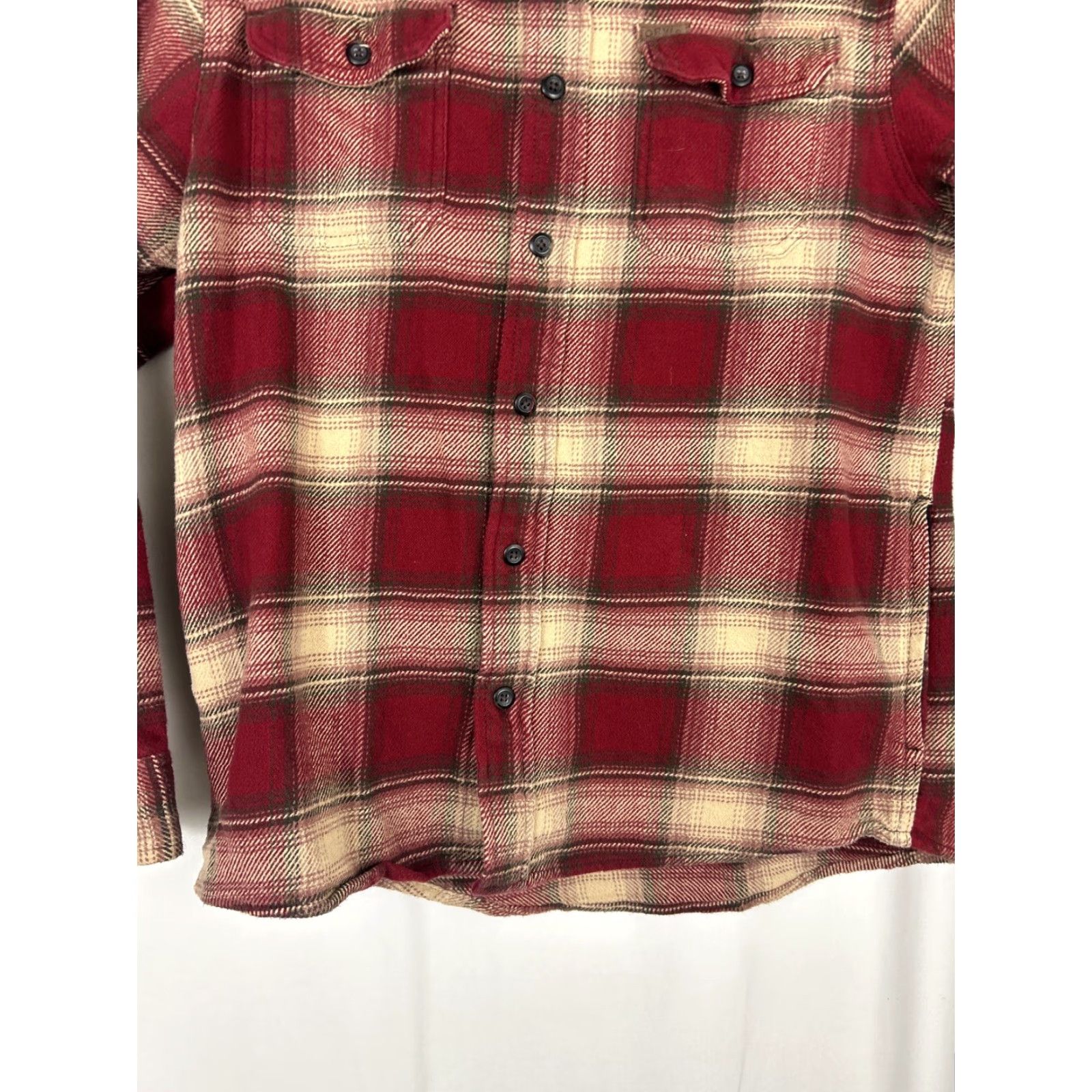 Orvis VINTAGE ORVIS Flannel Shirt Jacket Mens M Red Plaid Button Up Cotton Shacket Size US M / EU 48-50 / 2 - 6 Thumbnail