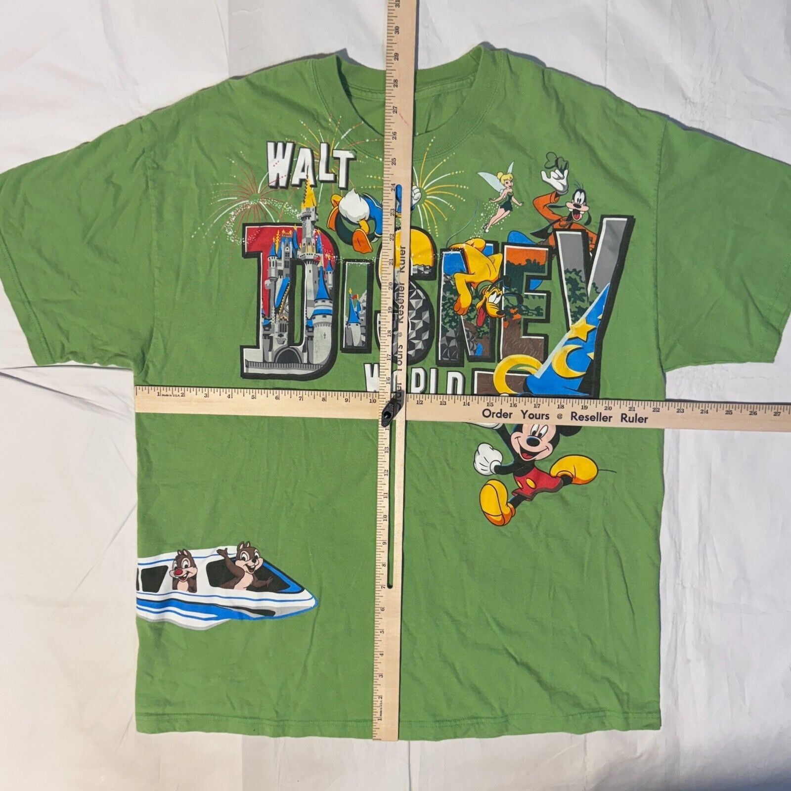 Disney Walt Disney World Mickey Mouse Wrap Around TShirt Green XL D Size US XL / EU 56 / 4 - 5 Thumbnail