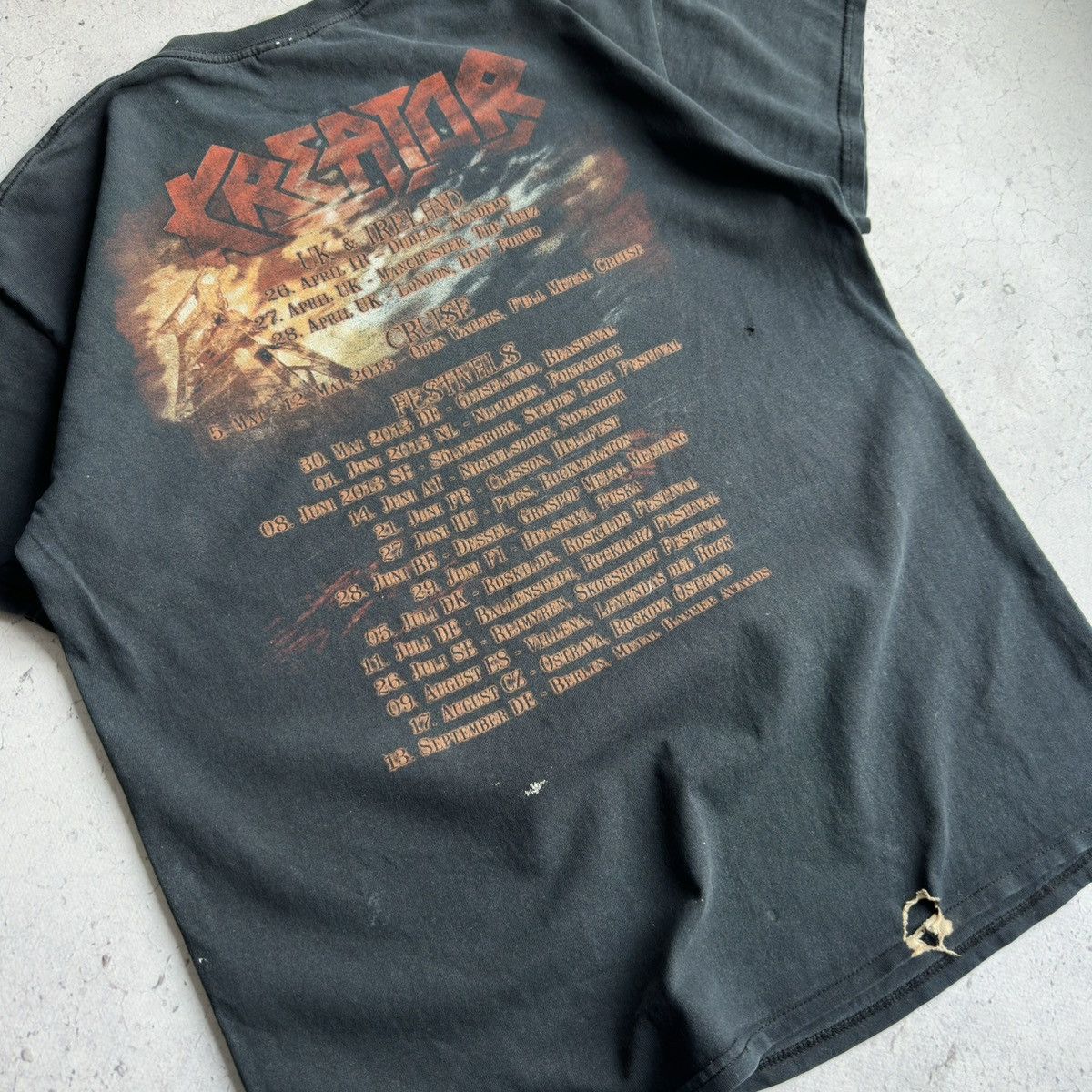Band Tees Vintage 2000’s Kreator Thrash Metal Band Tour Faded Tee Size US L / EU 52-54 / 3 - 8 Thumbnail