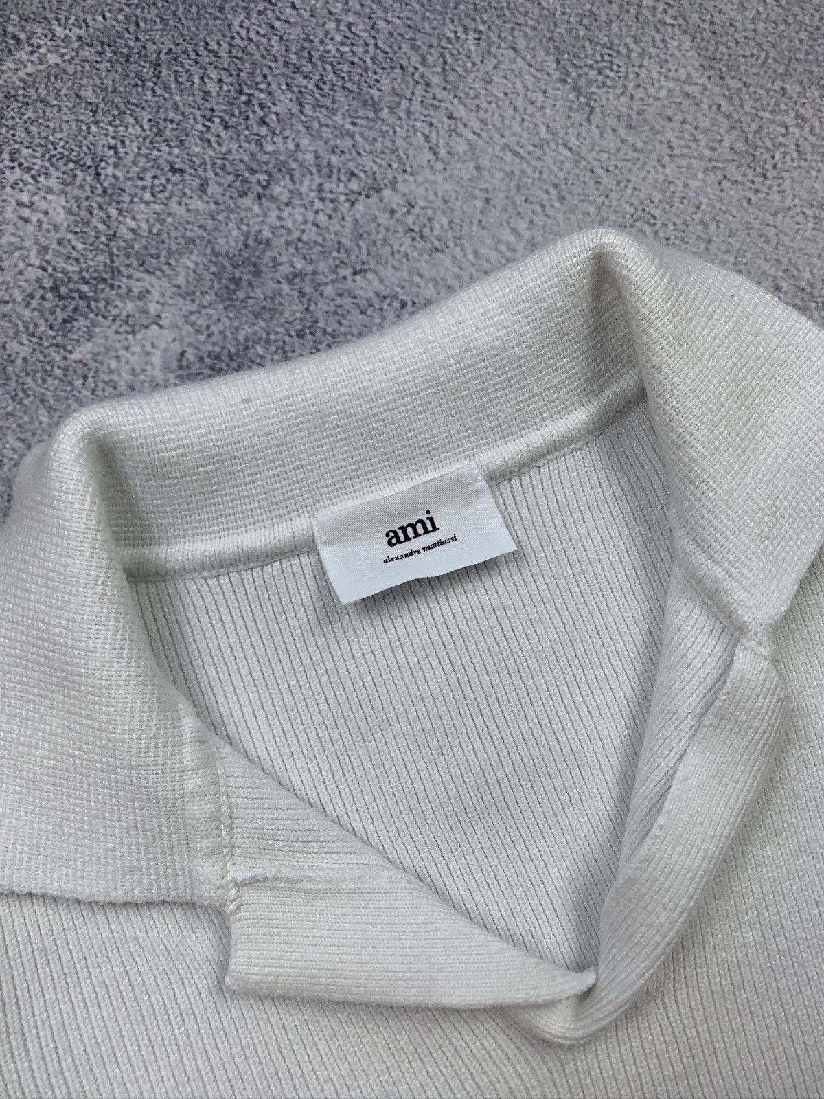 AMI Ami Womens White Sweater Size M Designer Knit Top Size M / US 6-8 / IT 42-44 - 5 Thumbnail