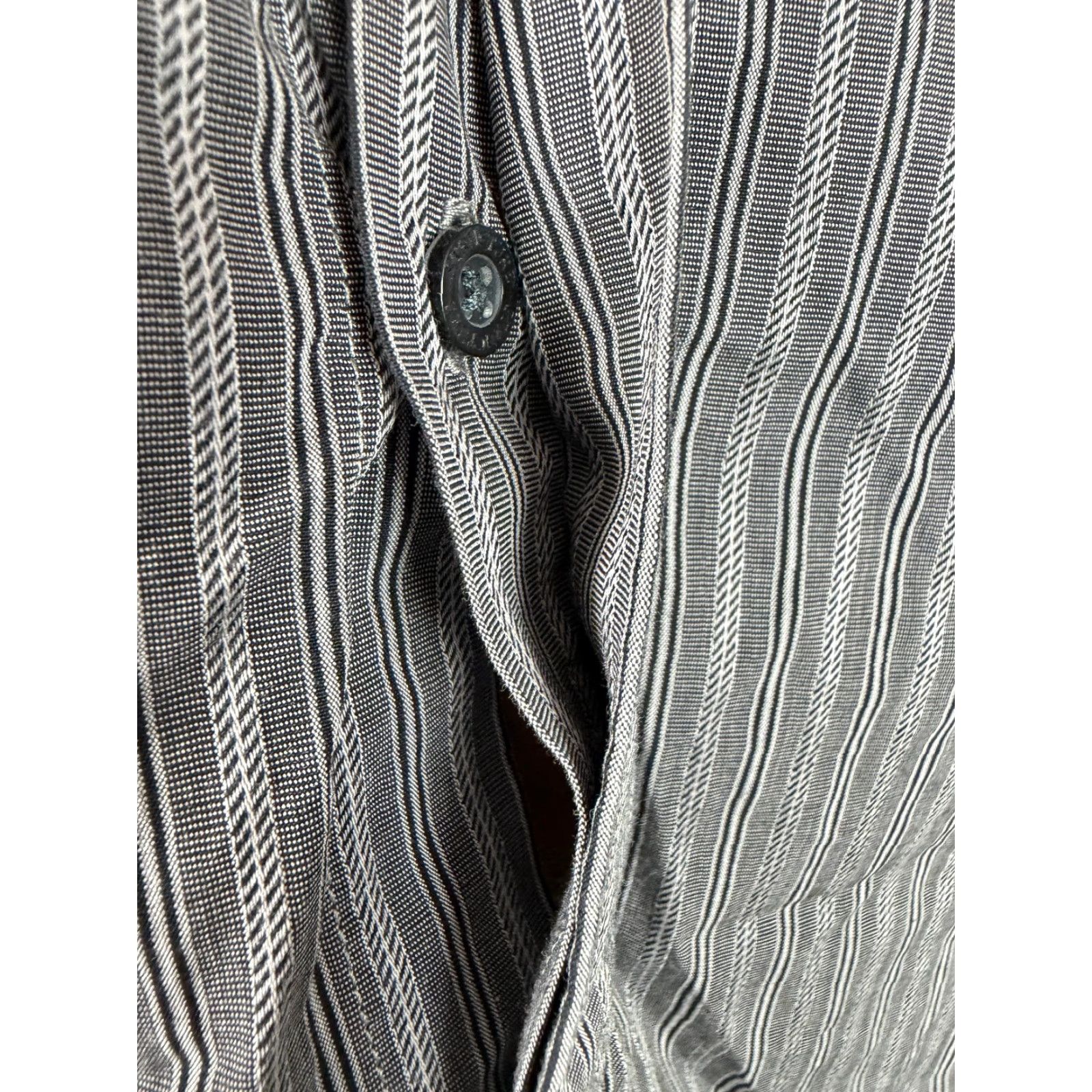 Vintage VINTAGE Structure Shirt Men L Black Striped Button-Up 90s Y2K Preppy Casual/Workwear Mens Size US L / EU 52-54 / 3 - 7 Thumbnail