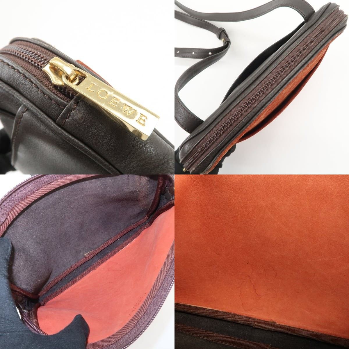 Loewe Loewe Anagram Suede Crossbody Bag Brown Size ONE SIZE - 7 Thumbnail