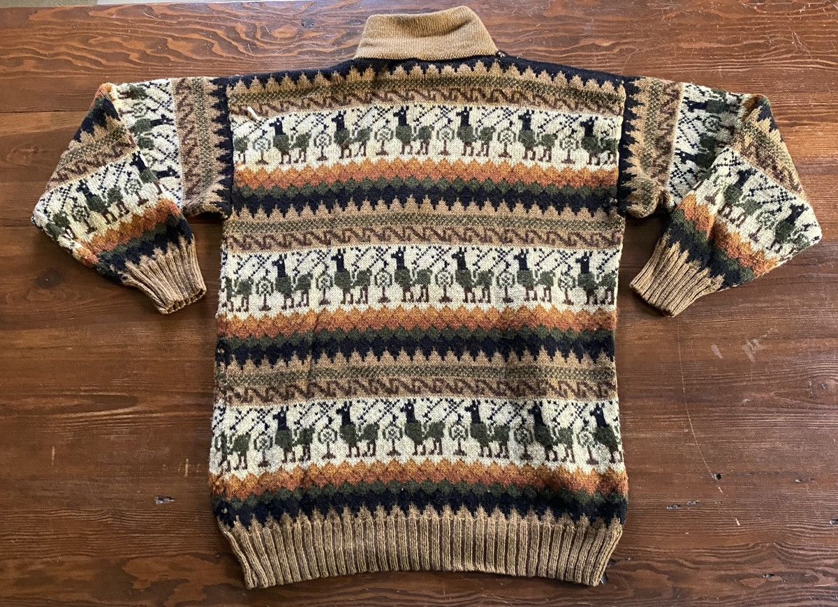 Vintage Vintage 80’s Artesania Los Andes Alpaca Wool 1/4 Zip Sweater Size US XL / EU 56 / 4 - 10 Thumbnail