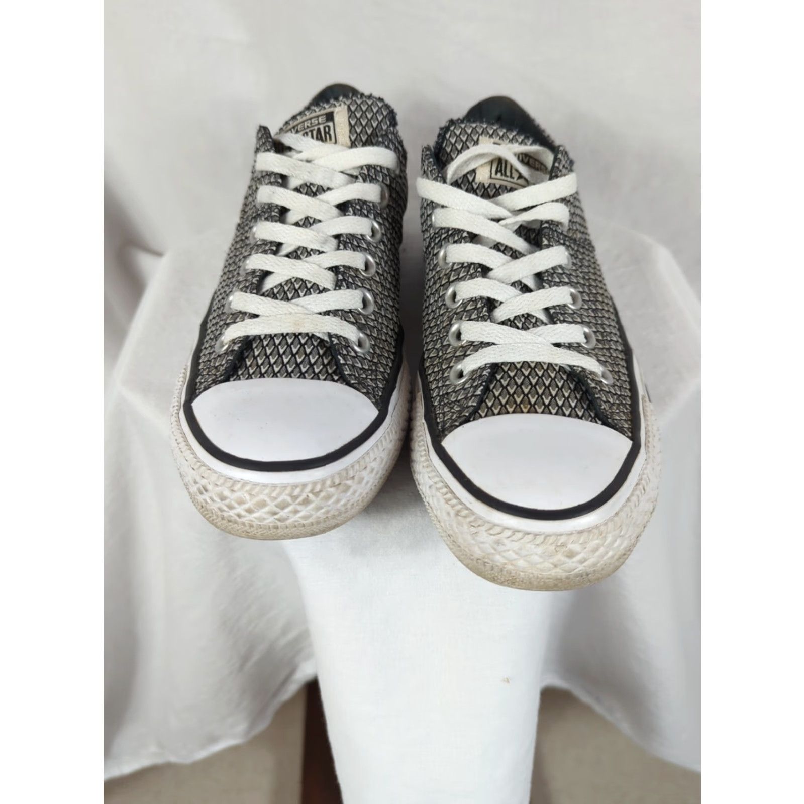 Converse Converse All Star Madison Ox Sneakers Womens 8 Black White Geometric Synthetic Lace-Up Low Top Multicolor Pattern 556831F Size US 8 / IT 38 - 3 Thumbnail