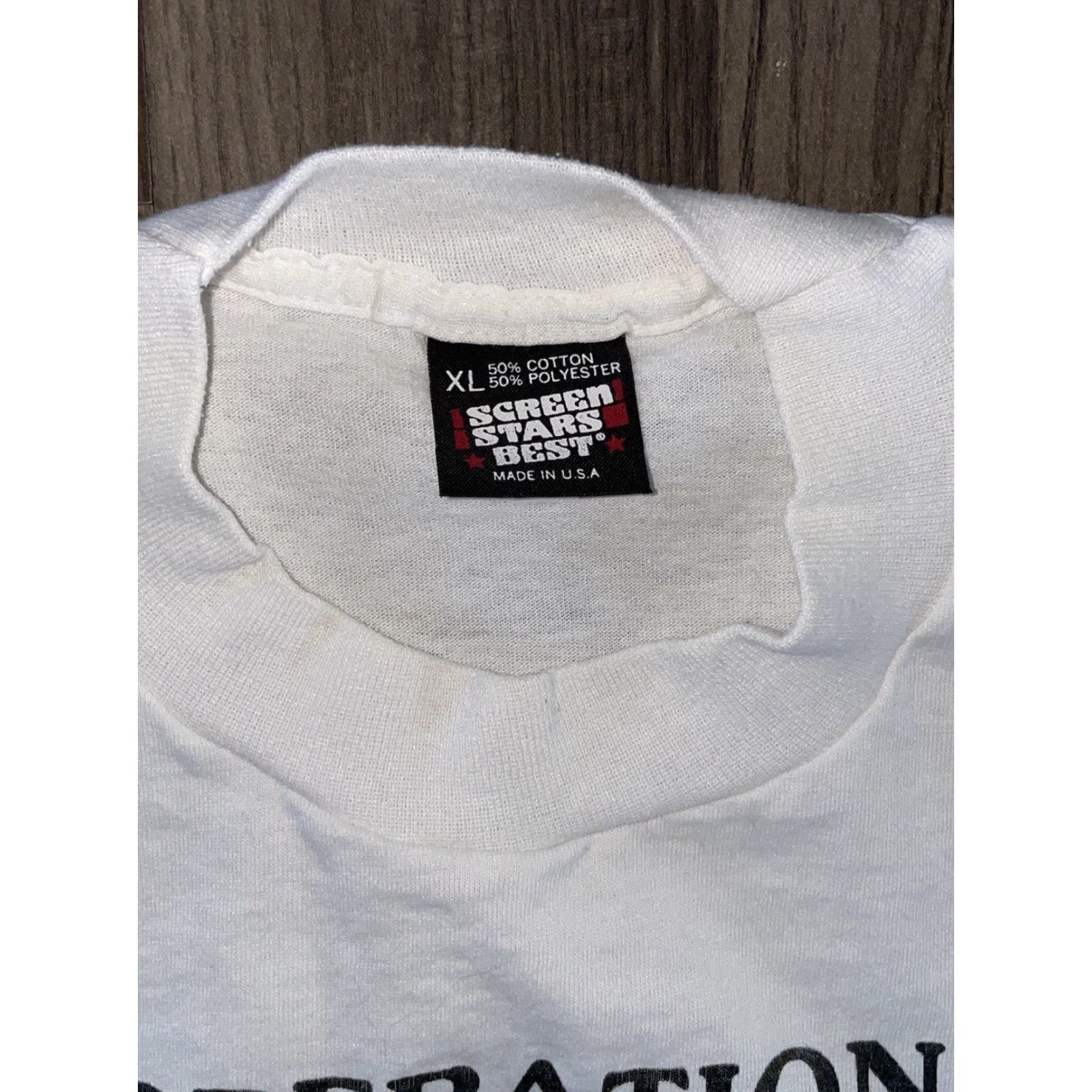 Vintage VINTAGE Screen Stars Desert Storm T-Shirt White XL Single Stitch Size US XL / EU 56 / 4 - 4 Thumbnail