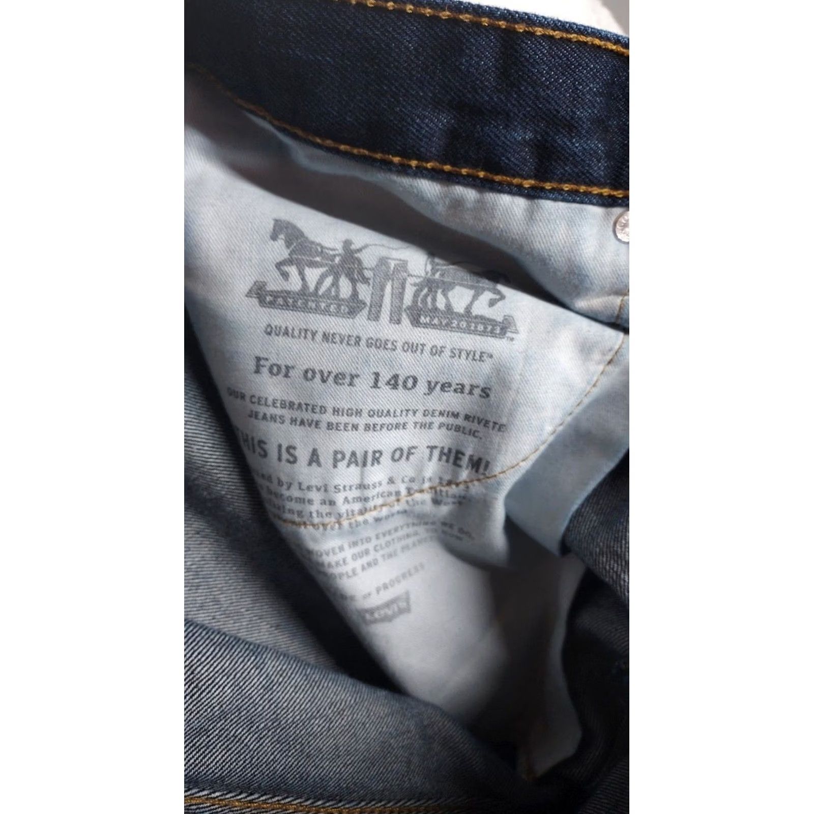 Levi's VINTAGE Levi’s Men’s Jeans 5-Pocket Denim Blue W36 L32 Regular Fit Straight Size US 36 / EU 52 - 3 Thumbnail