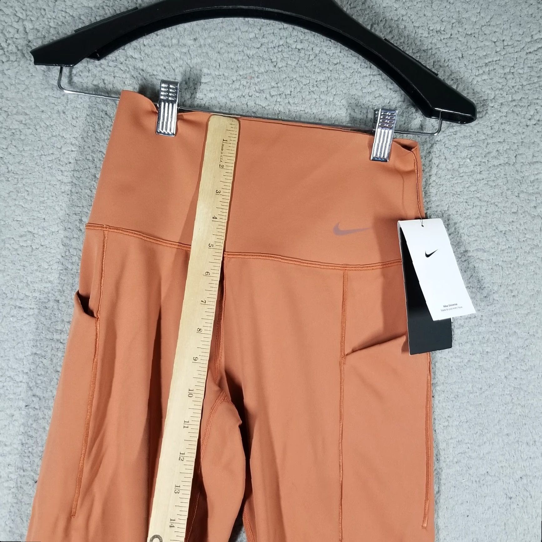 Nike Nike Universa Leggings Women Small Burnt Sunrise 7/8 Pockets Activewear Athleisure Womens Size 28" / US 6 / IT 42 - 6 Thumbnail