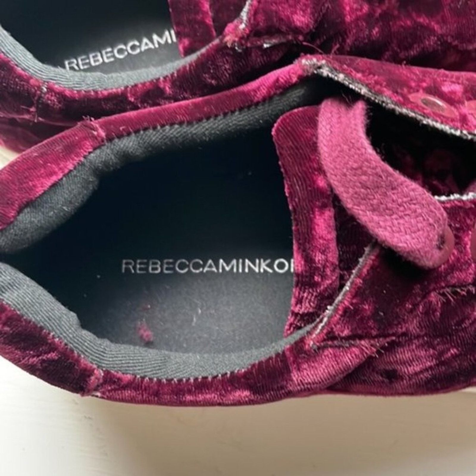 Rebecca Minkoff Rebecca Minkoff crushed Velvet Bleecker Too Sneakers Acai Size US 9.5 / IT 39.5 - 7 Thumbnail