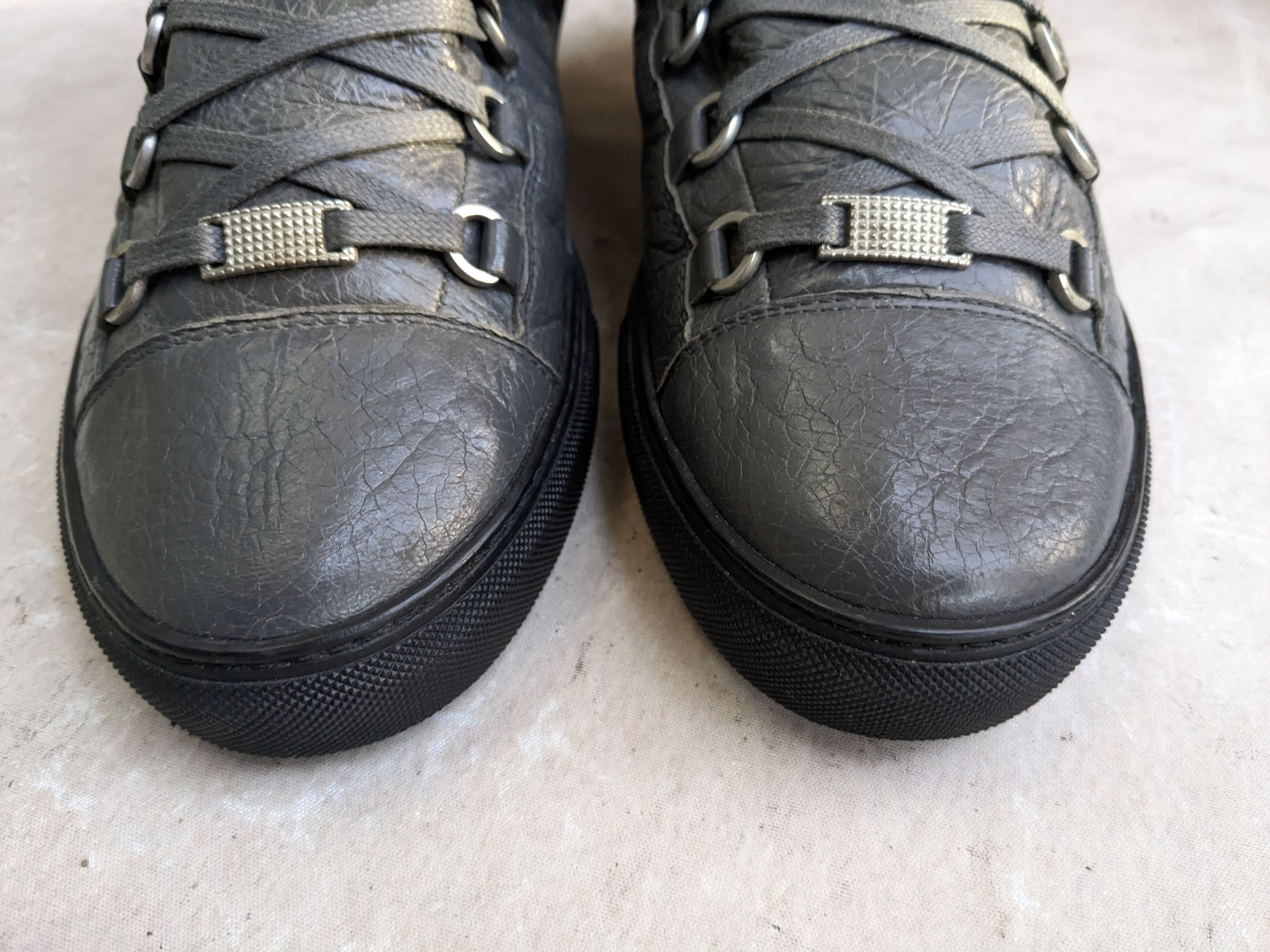 Balenciaga Balenciaga Arena Gray Black 12 High Tops Leather Size US 13 / EU 46 - 5 Thumbnail