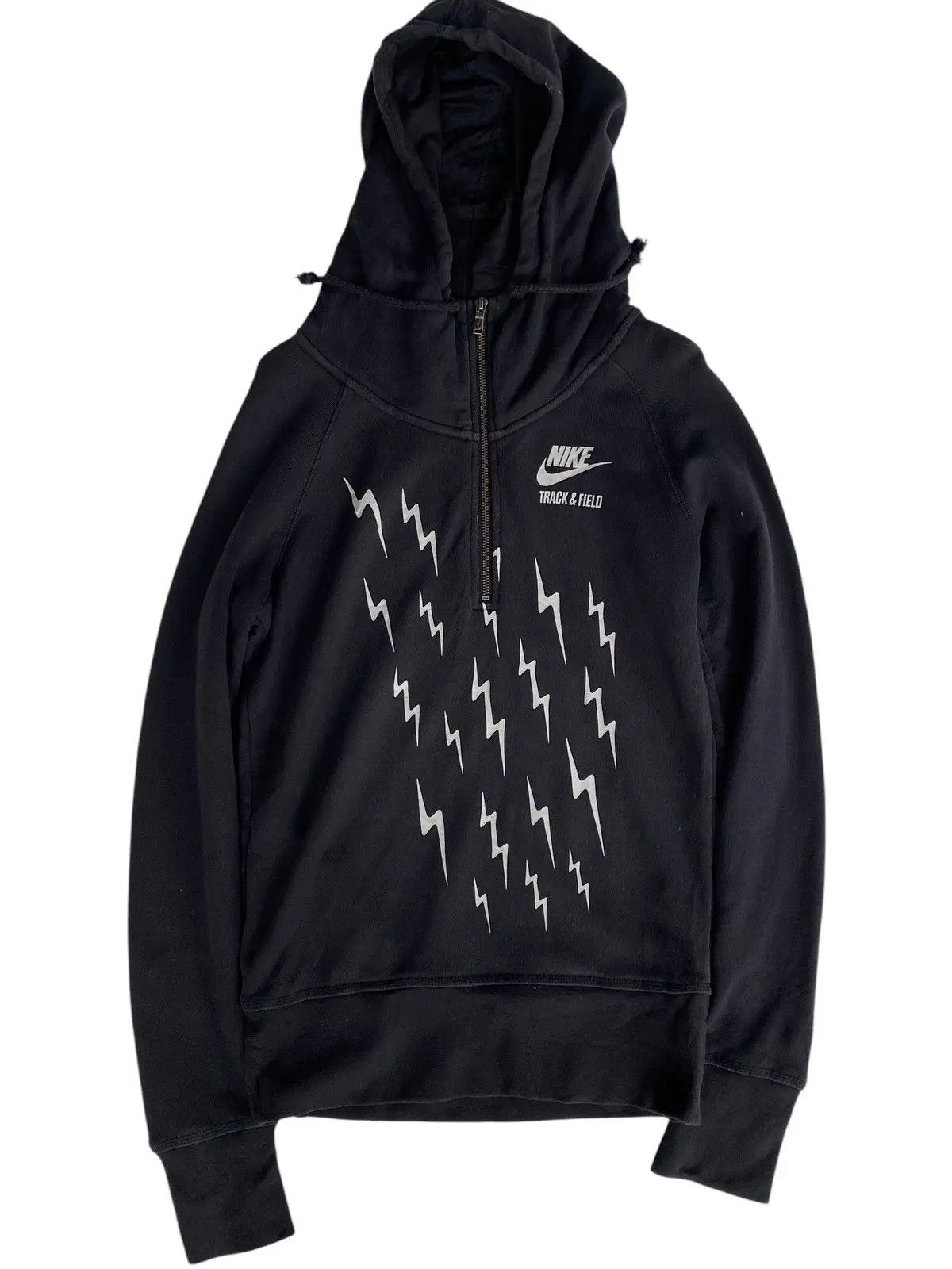 Nike Vtg Y2K Nike Half Zip Black Hoodie M Size US S / EU 44-46 / 1 - 1 Thumbnail