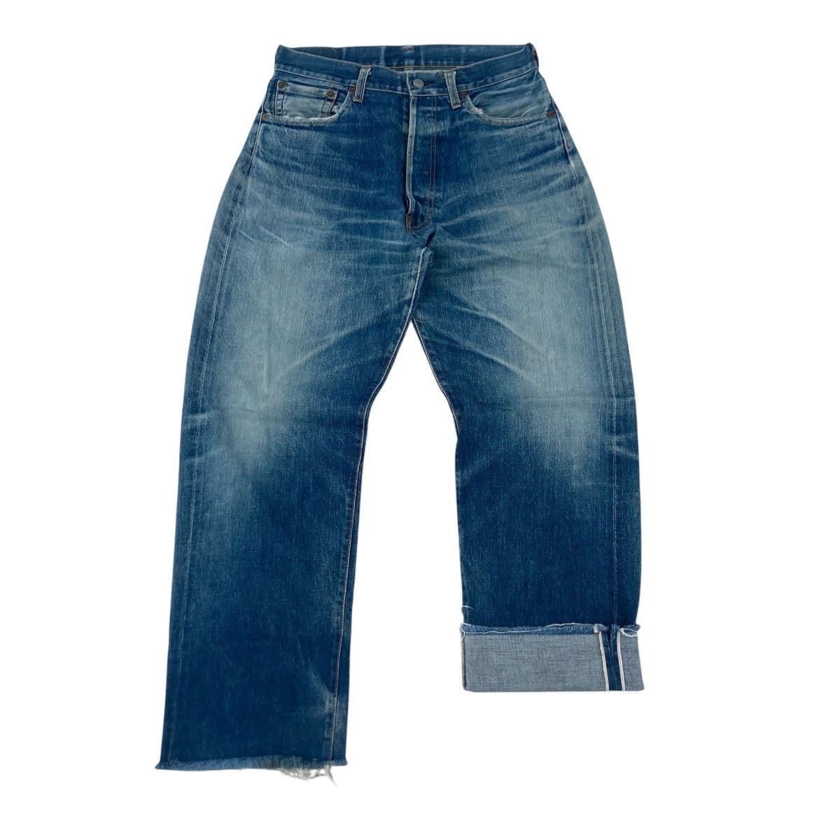 Evisu VINTAGE EVIS DISTRESSED SELVEDGE JEANS Size US 33 - 2 Thumbnail