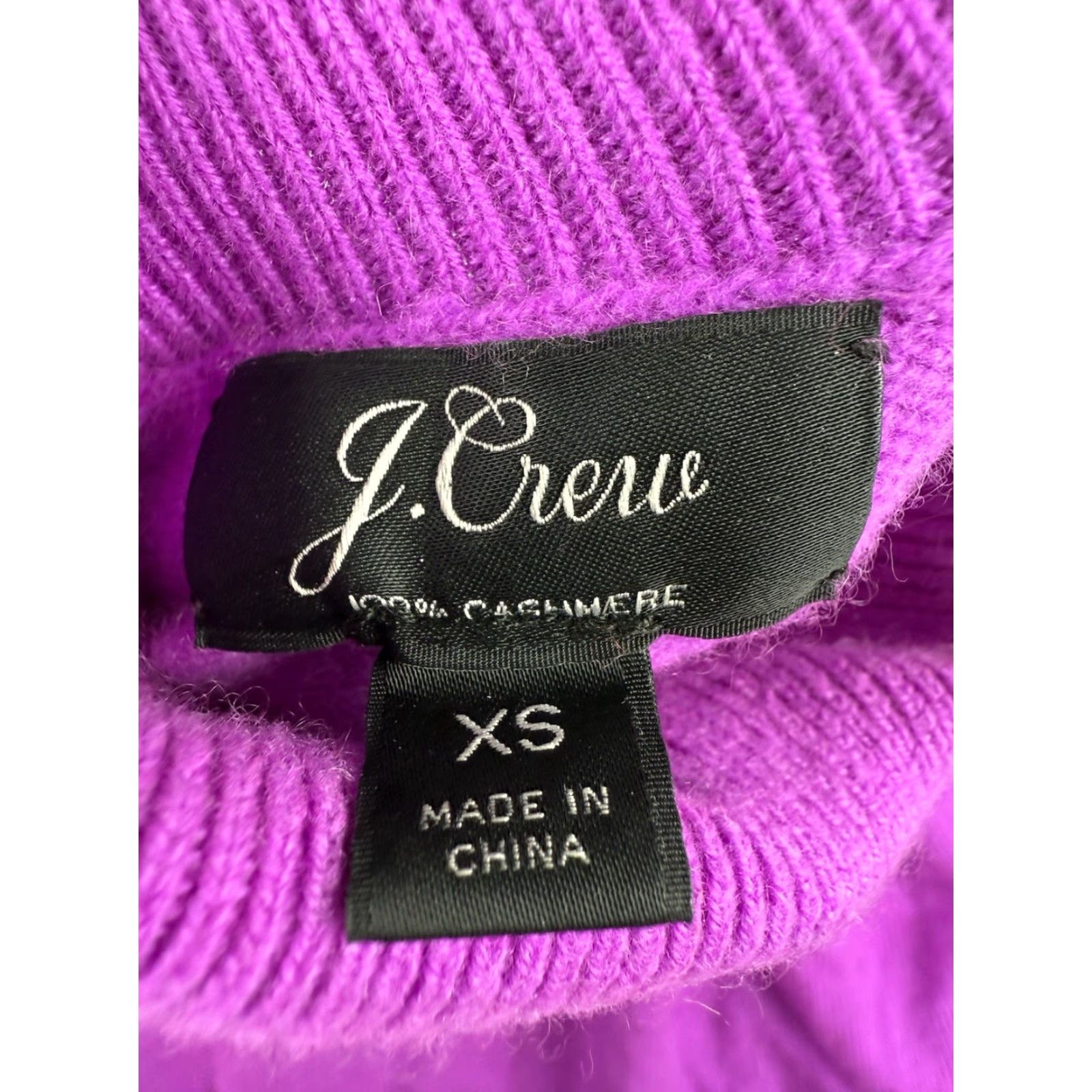 J.Crew J.CREW Sweater Womens XS Turtleneck Pullover Cashmere Purple Pullover, Cashmere, J.CREW, XS, Womens, Purple, Turtleneck, Pullover Size XS / US 0-2 / IT 36-38 - 2 Thumbnail