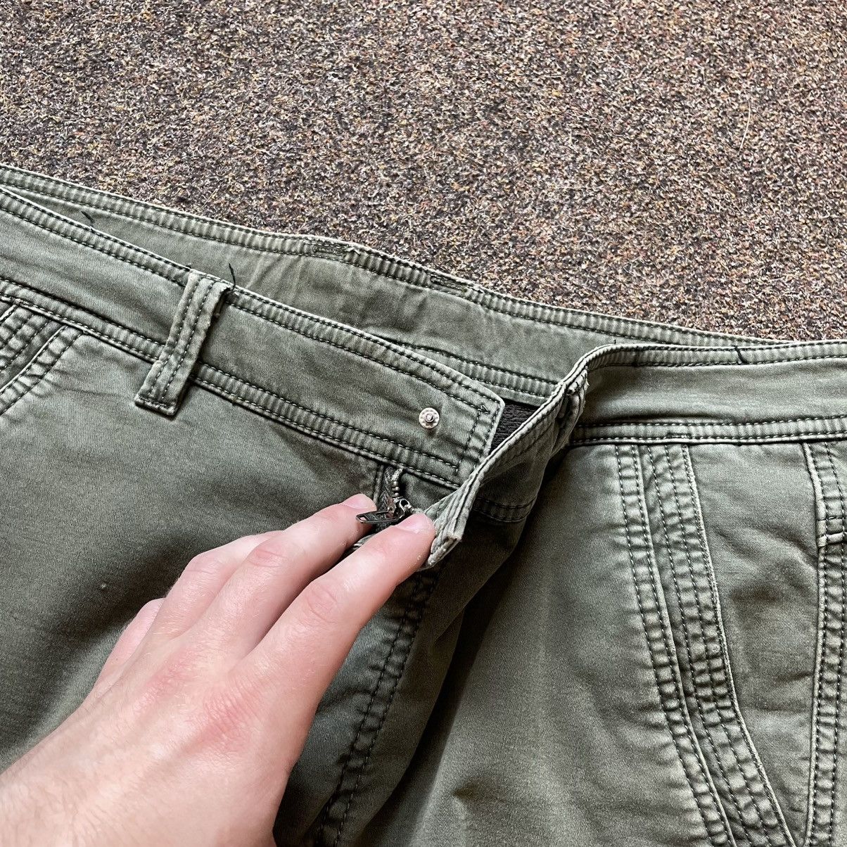 Vintage Vintage 90s Y2K Baggy Cargo Pants Khaki Streetwear Washed 31 Size 31" - 5 Thumbnail