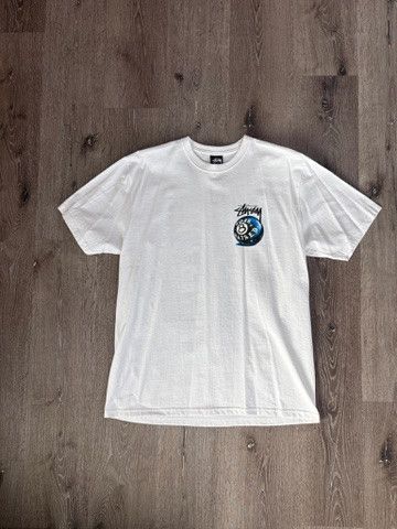 Born X Raised × Stussy Stussy Born x Raised 8 Ball Tee White | Grailed
