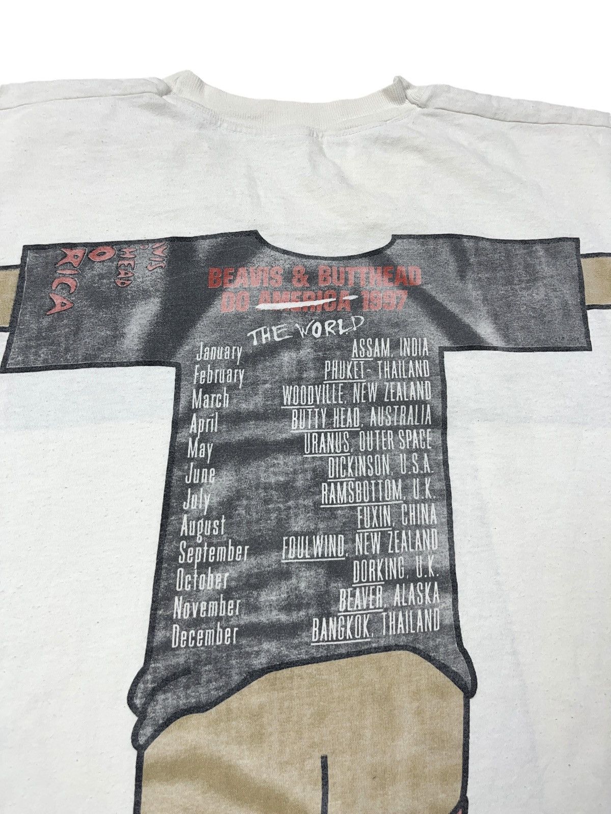Mtv Vintage 1997 Beavis and Butt-Head Do America Tour Humor Tee Size US L / EU 52-54 / 3 - 9 Thumbnail