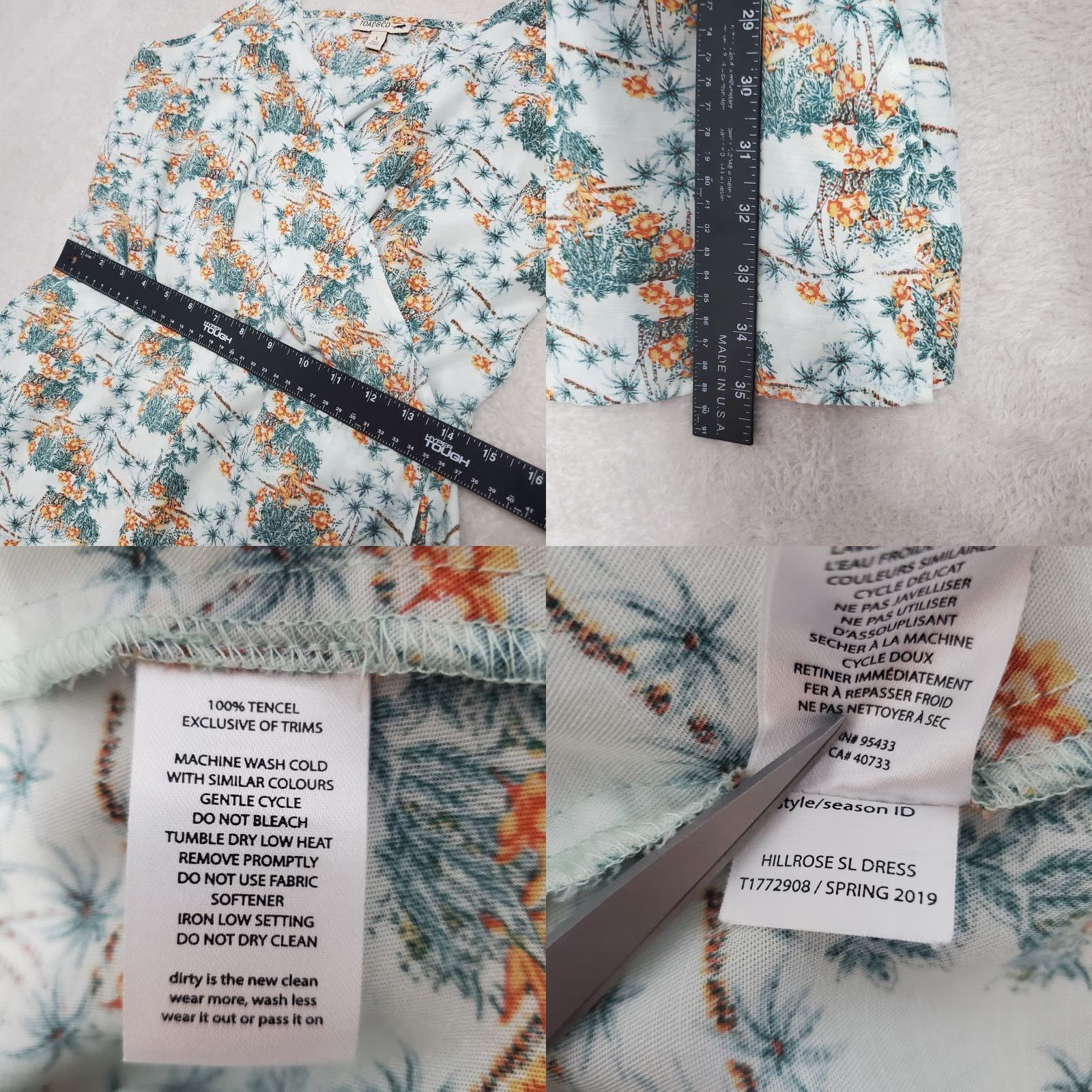 Toad&Co VINTAGE Toad & Co Hillrose Mini Dress Women L Faux Wrap Floral Sleeveless Hawaiian Beach Size L / US 10 / IT 46 - 9 Thumbnail