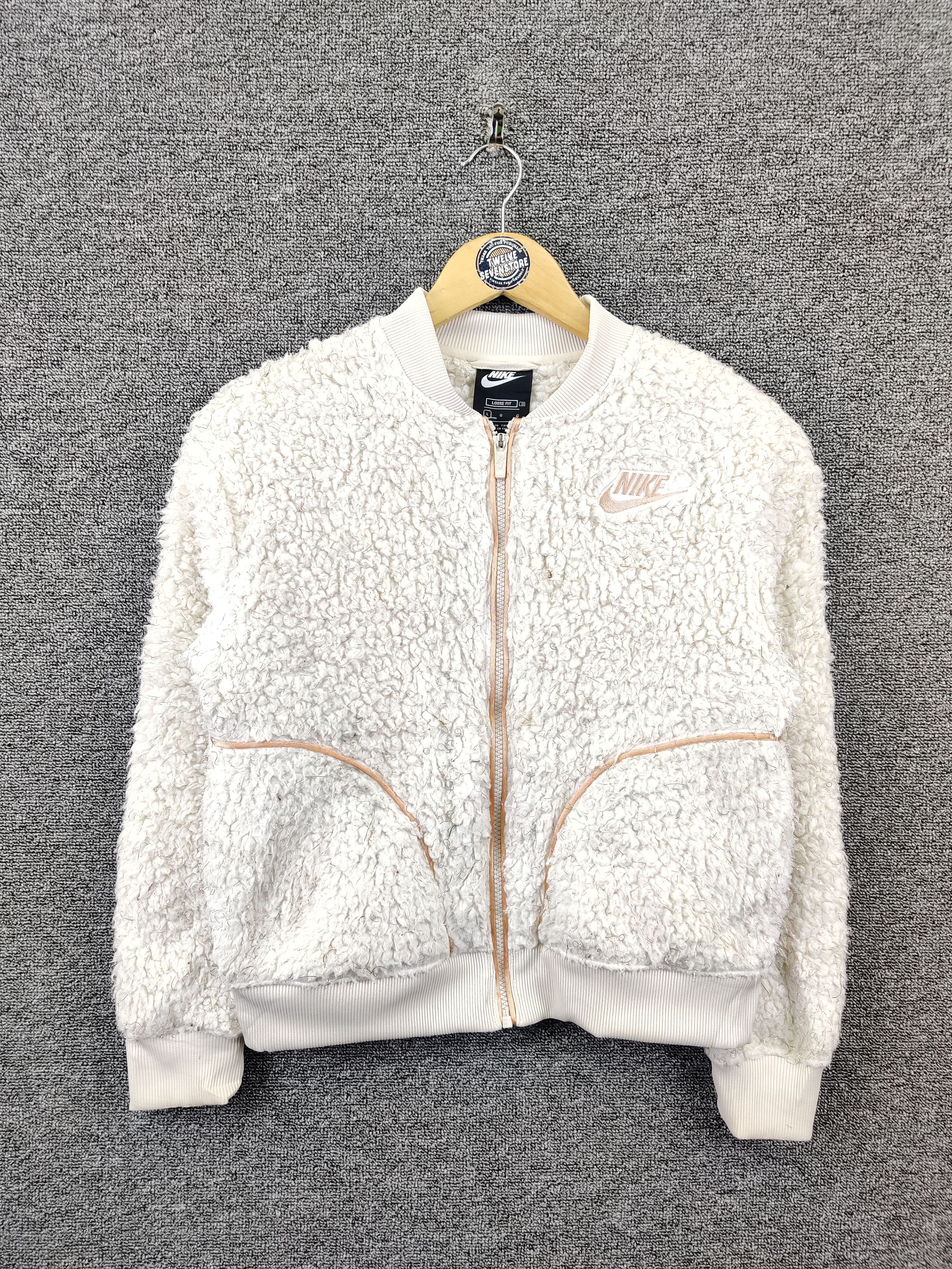 Vintage Nike Fleece Sherpa Zip Up Jacket