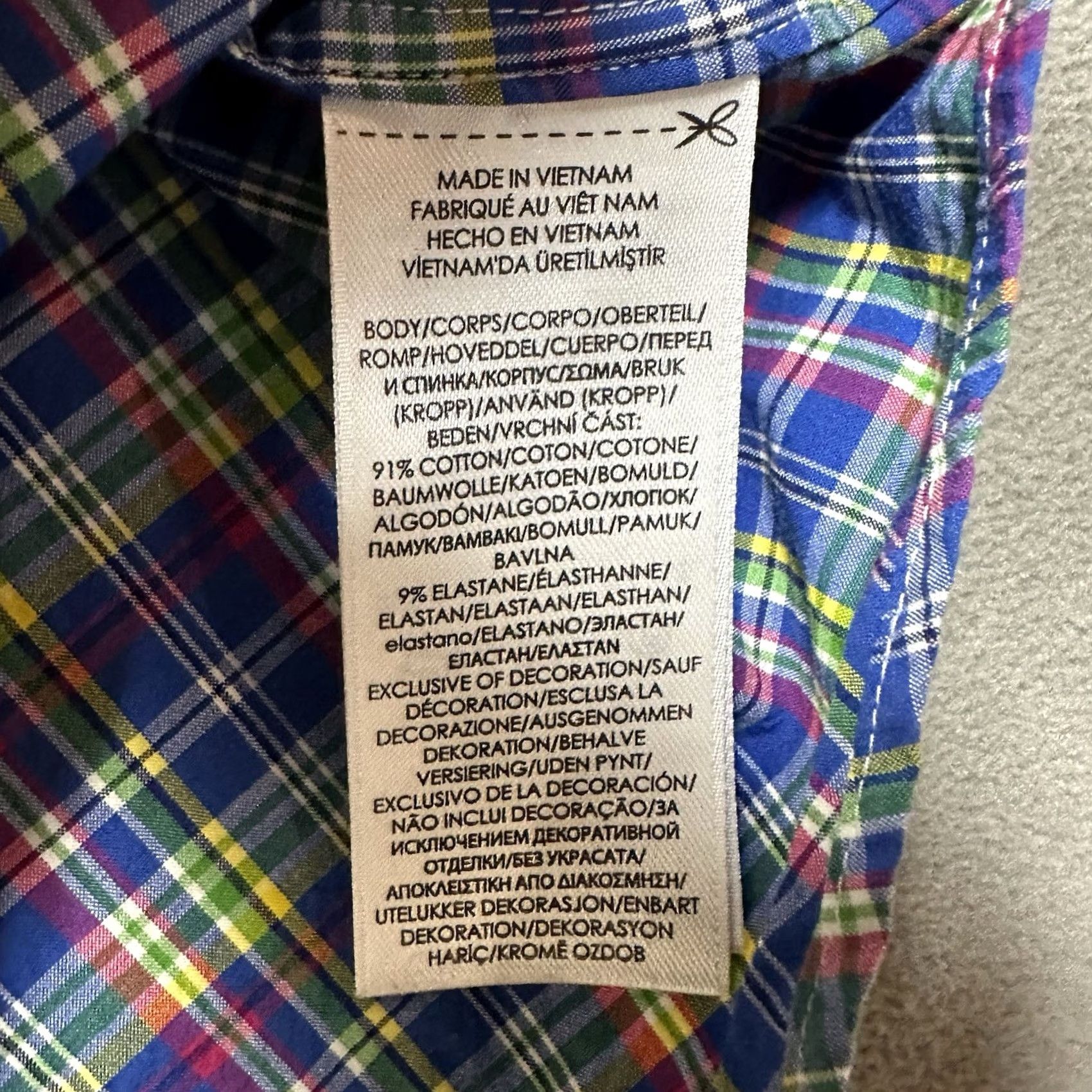 Polo Ralph Lauren Polo Ralph Lauren Shirt Mens 2XL Blue Plaid Classic Fit Stretch Poplin EUC Size US XXL / EU 58 / 5 - 7 Thumbnail