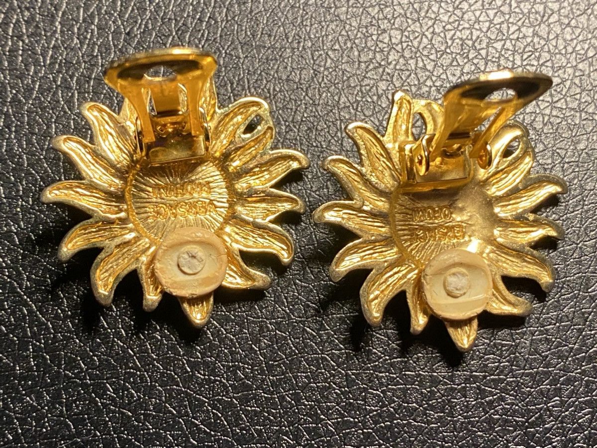 Versace Vintage Versace Gold Sun Face Clip-On Earrings Size ONE SIZE - 5 Thumbnail